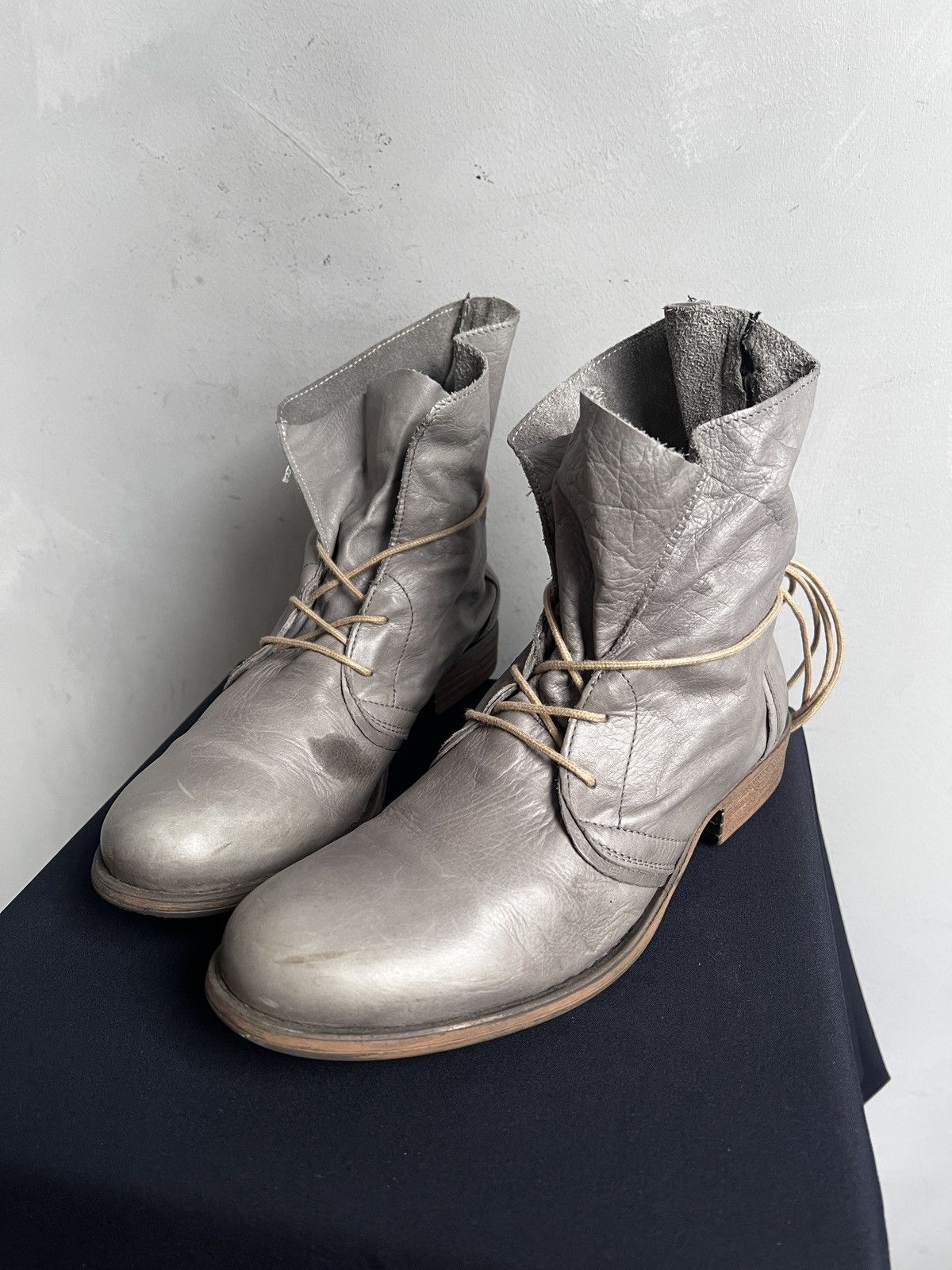 Dirk Bikkembergs Lace up dirk bikkembergs style leather boots avant garde Size US 7.5 / EU 40-41 - 6 Thumbnail