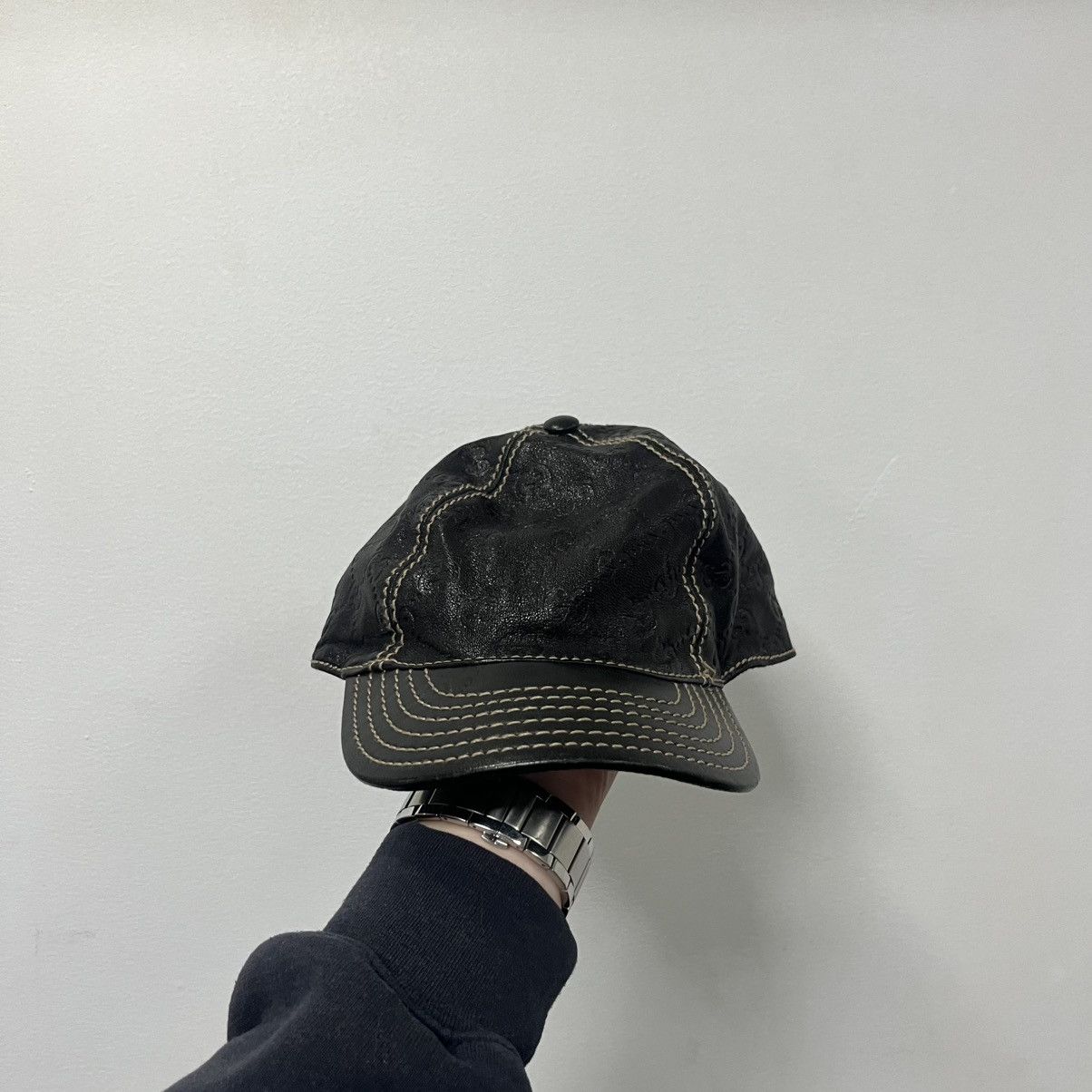 Gucci Gucci Cap Monogram Leather Size ONE SIZE - 1 Thumbnail