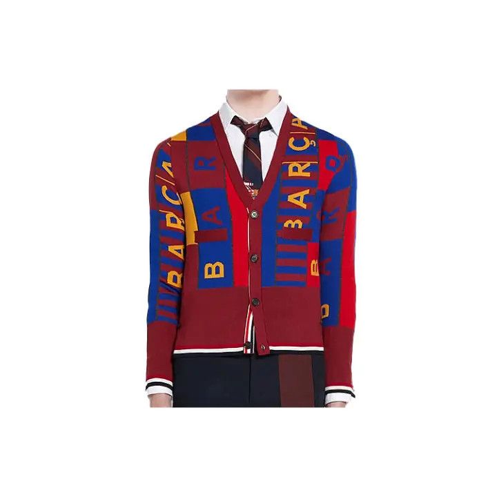 Thom Browne Thom Browne Colorful Patterned V-Neck Cardigan 0079 Size US M / EU 48-50 / 2 - 1 Thumbnail