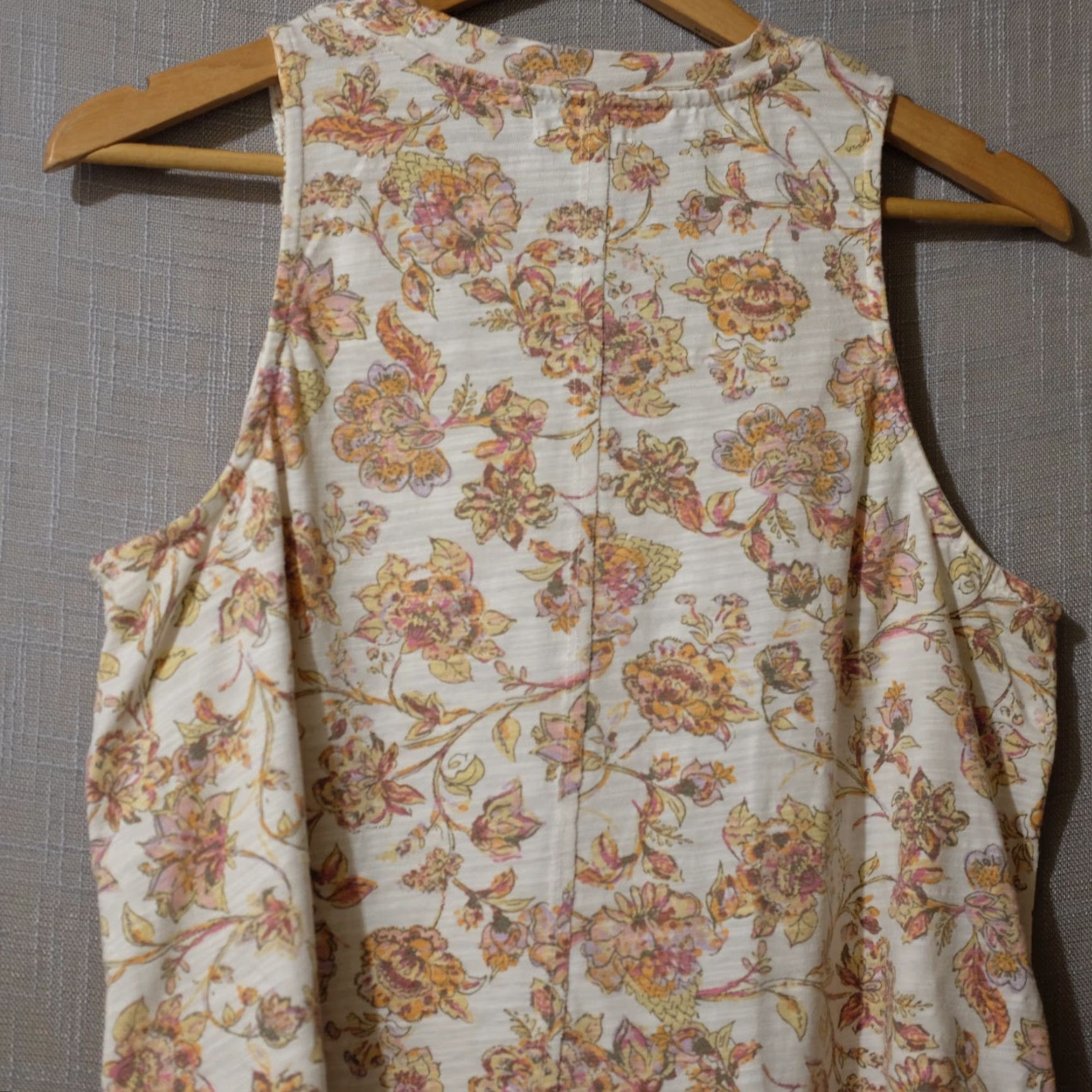 Vintage Maurices Tank Top Floral Ivory Stretch Womens L Tank Top Knit Sleeveless Crochet Neck Details Bohemian Casual Size L / US 10 / IT 46 - 5 Thumbnail