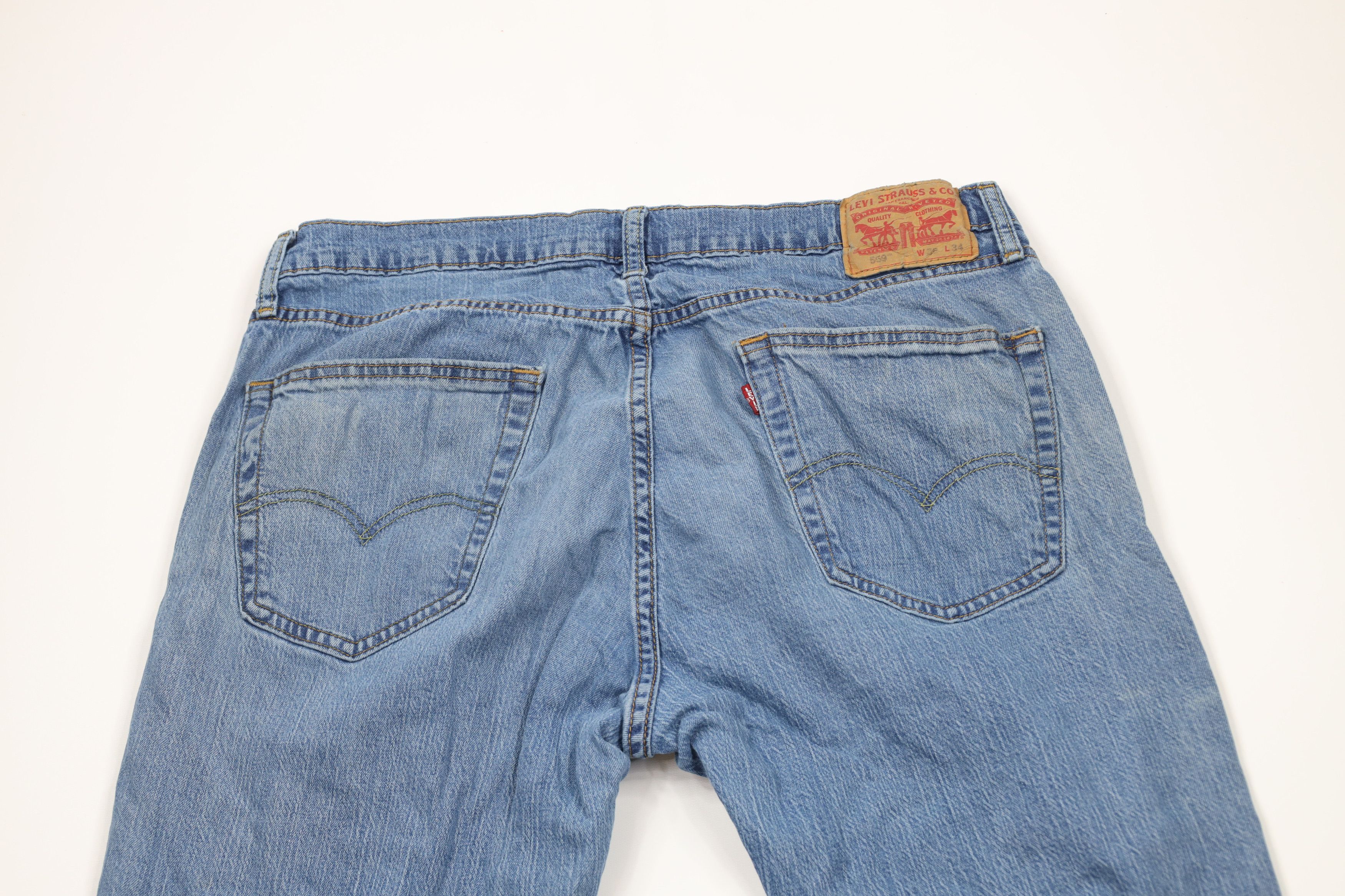 Levi's × Vintage Vintage Y2K Levis 559 Relaxed Fit Straight Leg Denim Jeans Size US 36 / EU 52 - 12 Thumbnail