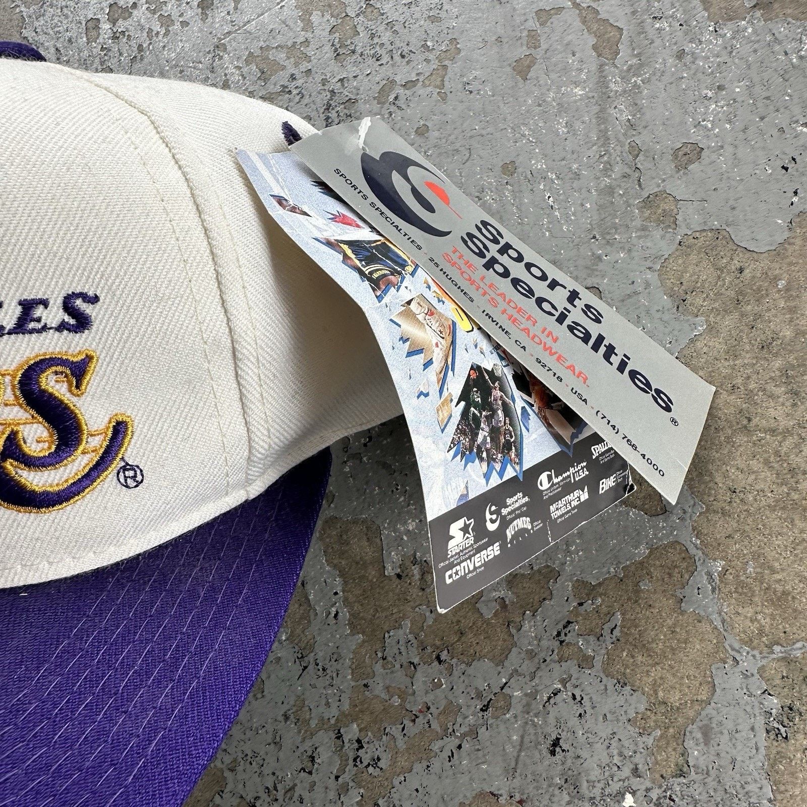NBA × Sports Specialties × Vintage Vintage Sports Specialties Lakers Wool Script Snapback Hat J Size ONE SIZE - 3 Thumbnail