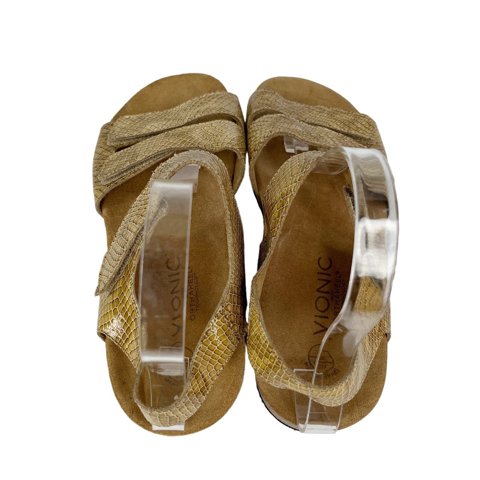 Vionic Vionic Valencia Tan Snake Print Comfort Sandal 9 Cork Size US 9 / IT 39 - 10 Thumbnail
