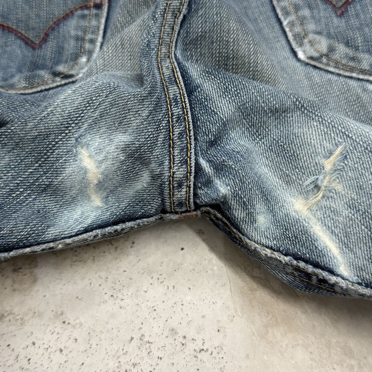 Edwin Miss Edwin 503 Rude Distressed Japanese Denim Pants Size 28" / US 6 / IT 42 - 17 Thumbnail