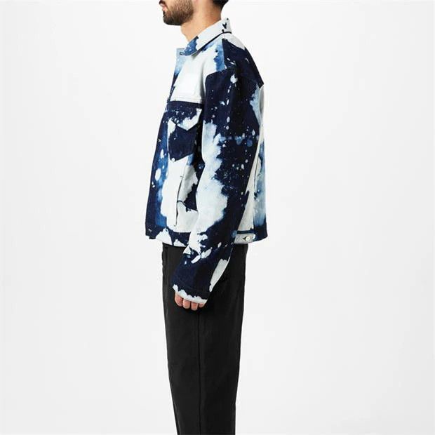 o1g2r1mq0524 Bleach Denim Jackets in Blue/White