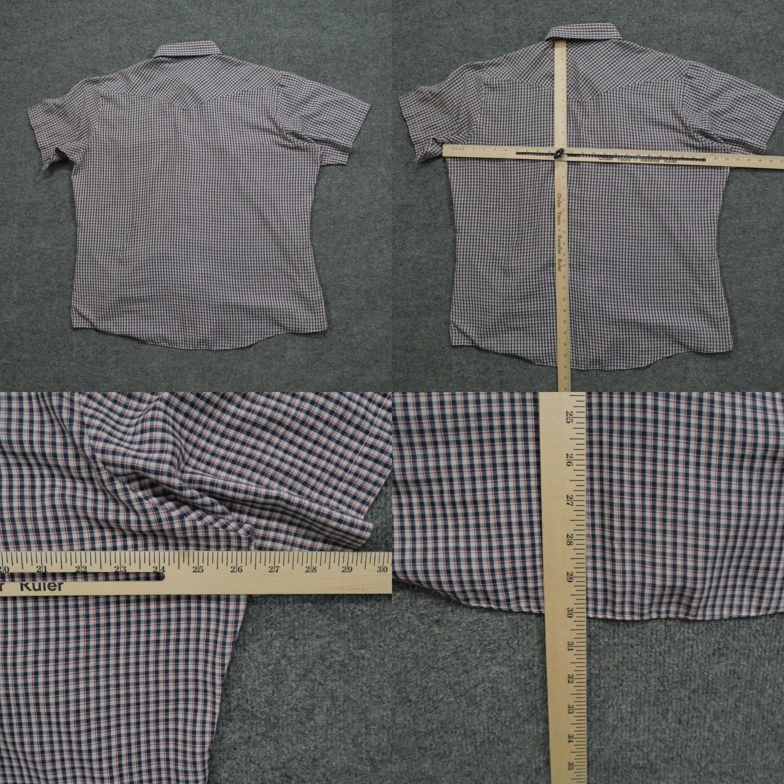 Vintage VINTAGE Van Cort Shirt Mens XL Blue Red Plaid Pearl Snap Western Country 80s Size US L / EU 52-54 / 3 - 8 Thumbnail
