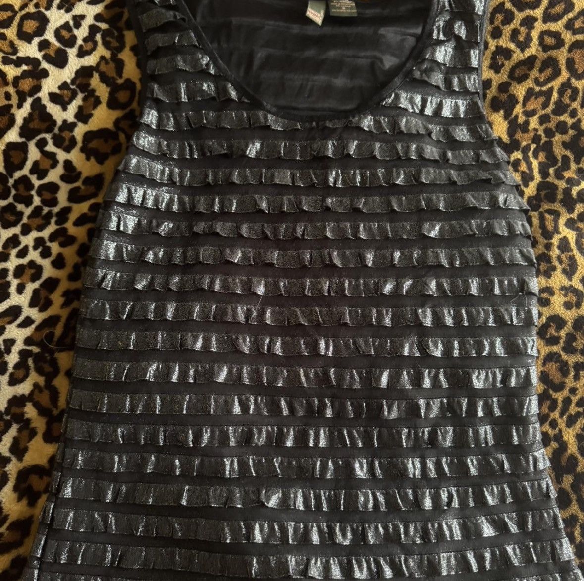 Other Black metallic ruffle tank top with sparkle Size S / US 4 / IT 40 - 1 Thumbnail