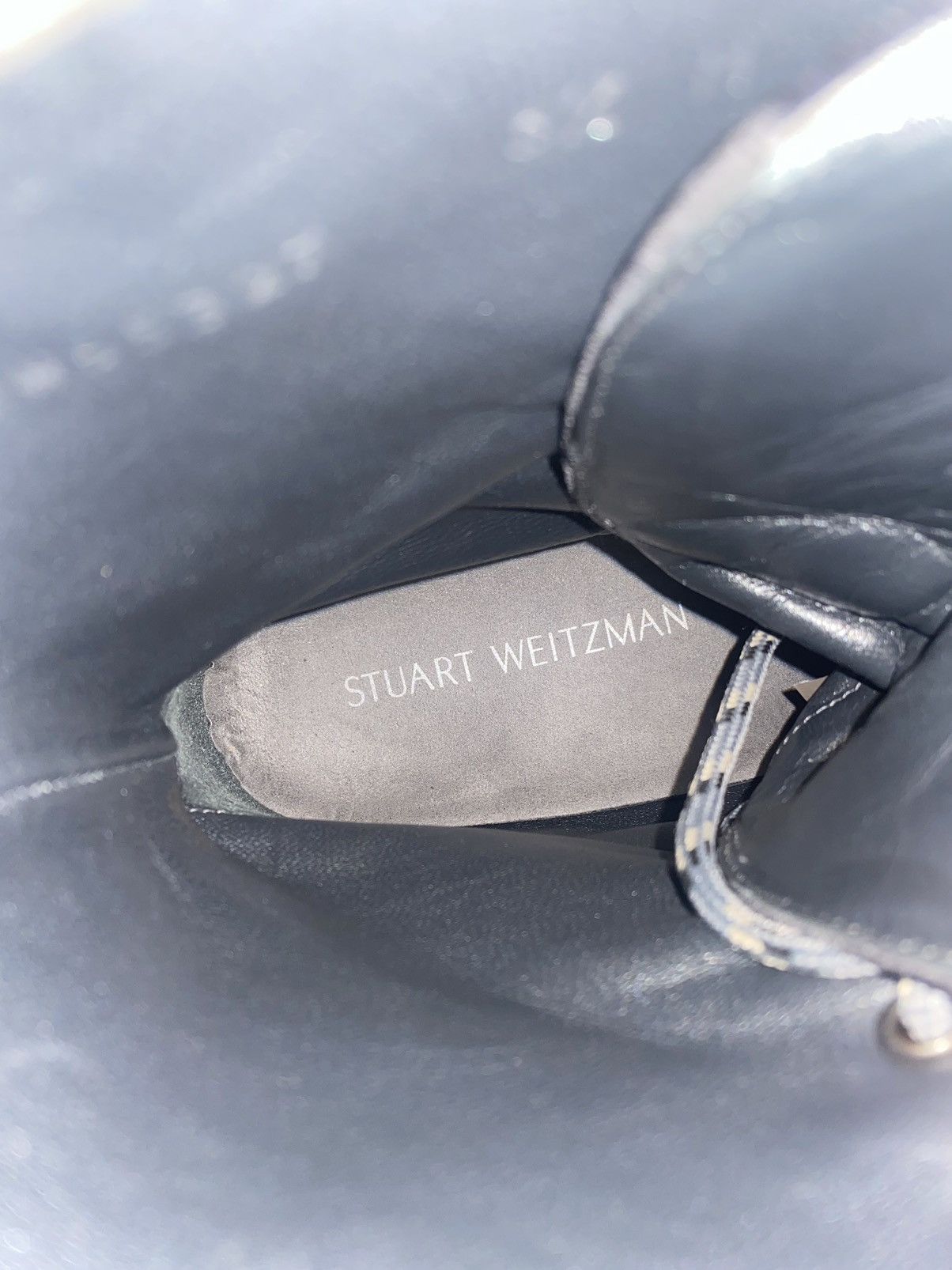Stuart Weitzman Stuart Weitzman Metermaid Deep Purple Velvet Combat Boot 5.5 Size US 5.5 / IT 35.5 - 9 Thumbnail