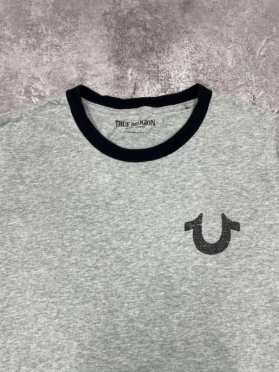 True Religion True Religion Men Cotton T-Shirt Grey Black Size M Size US M / EU 48-50 / 2 - 2 Thumbnail