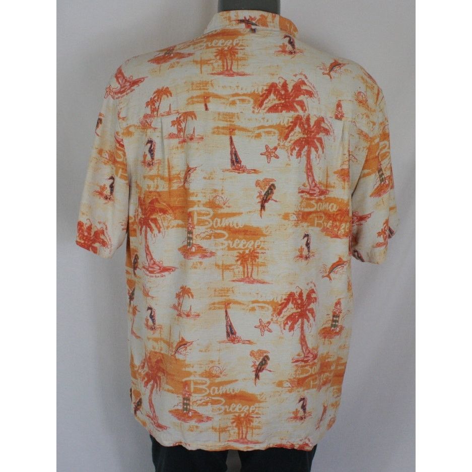 Vintage Mens Silk Hawaiian Shirt L Parrot Tropical Print Button Up Size US L / EU 52-54 / 3 - 4 Thumbnail