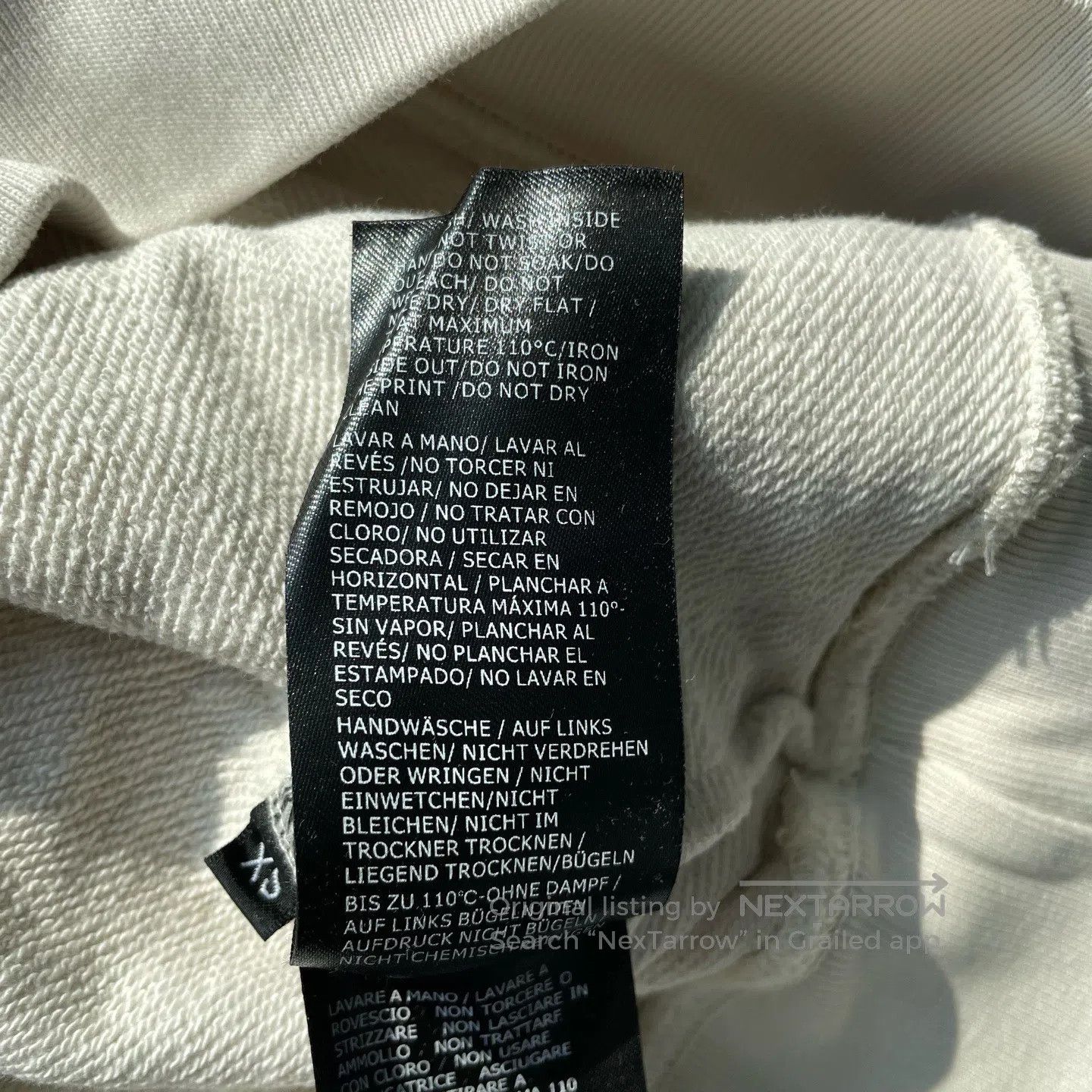 Gucci Guicci Beige Glaze Tear Logo Side-Zip Hooded Sweatshirt| Size US XS / EU 42 / 0 - 6 Thumbnail