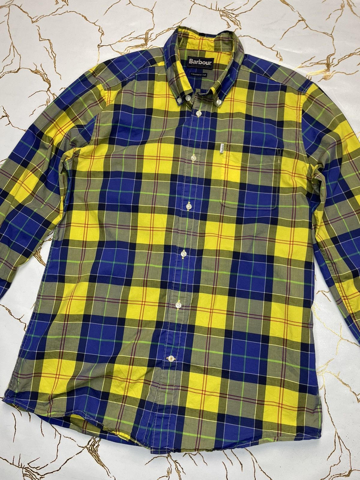Barbour Barbour Men Yellow Plaid Toward Button Up Shirt Long Sleeves Size US S / EU 44-46 / 1 - 2 Thumbnail