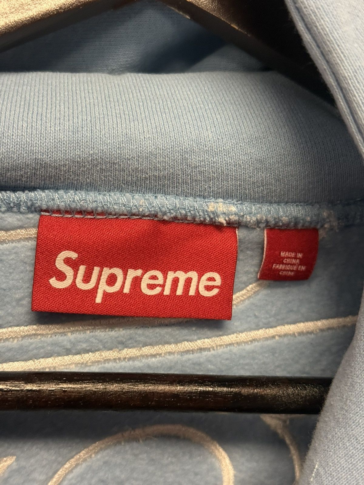 Supreme Supreme Back Logo Baby Blue Hoodie 2024 Size S Size US S / EU 44-46 / 1 - 13 Thumbnail