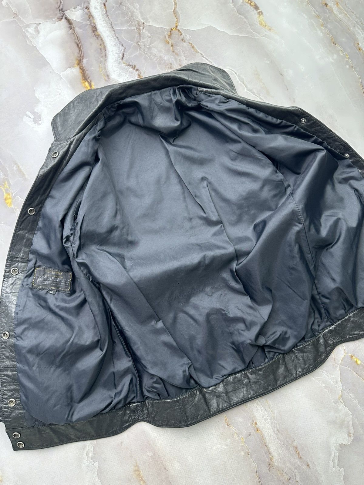 Japanese Brand Vintage Leather Jacket (E1) Size S / US 4 / IT 40 - 8 Thumbnail