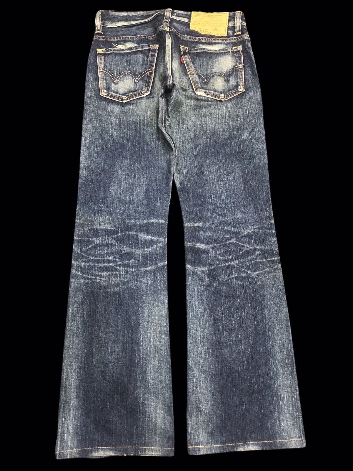 Edwin 💥FLARE💥ARCHIVAL EDWIN 511 RV STONEWASH FLARE DENIM F258 Size US 29 - 2 Thumbnail