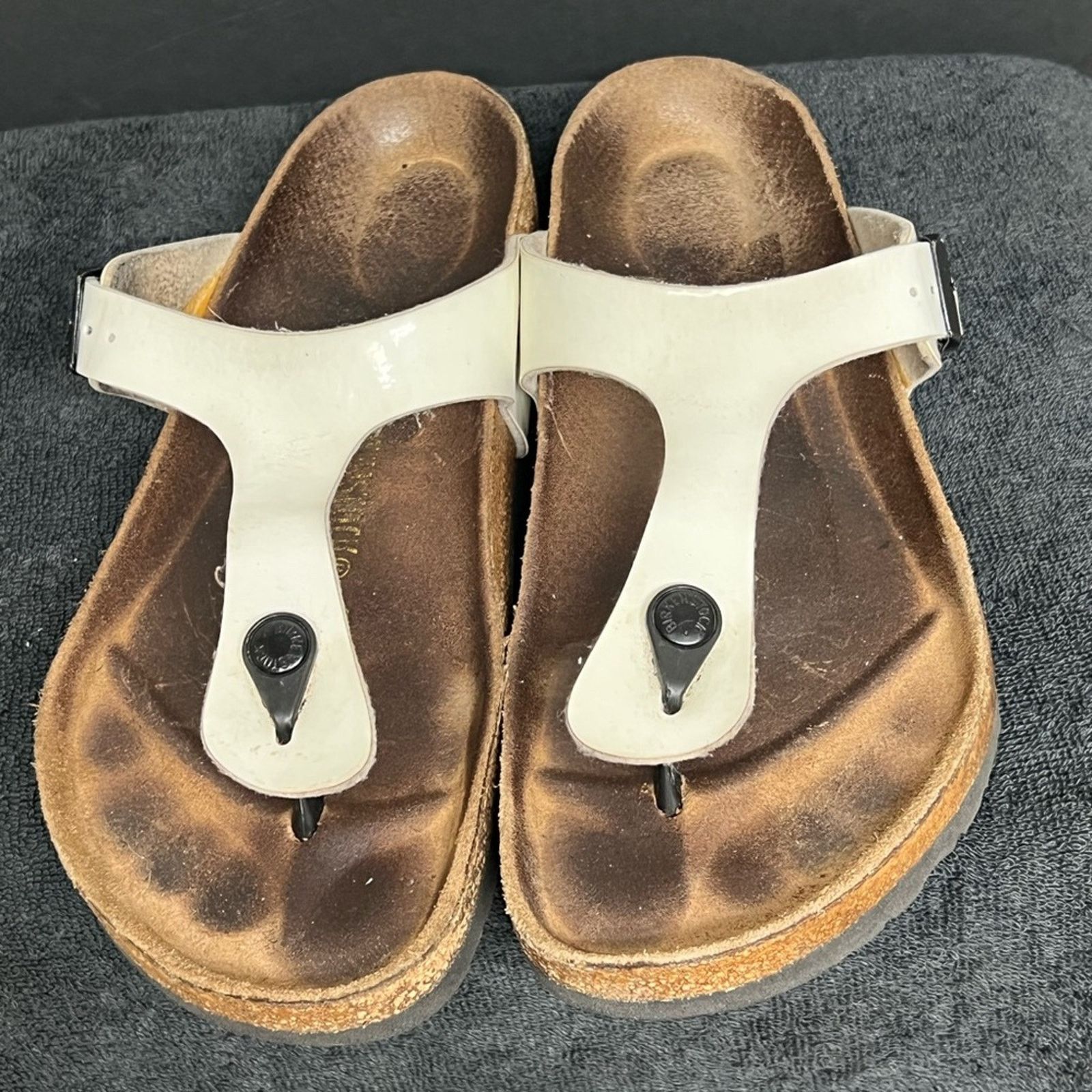 Birkenstock Birkenstock Gizeh Birko Sandal Sz 42 EU 11 US White Leather Size US 11 / IT 41 - 1 Thumbnail