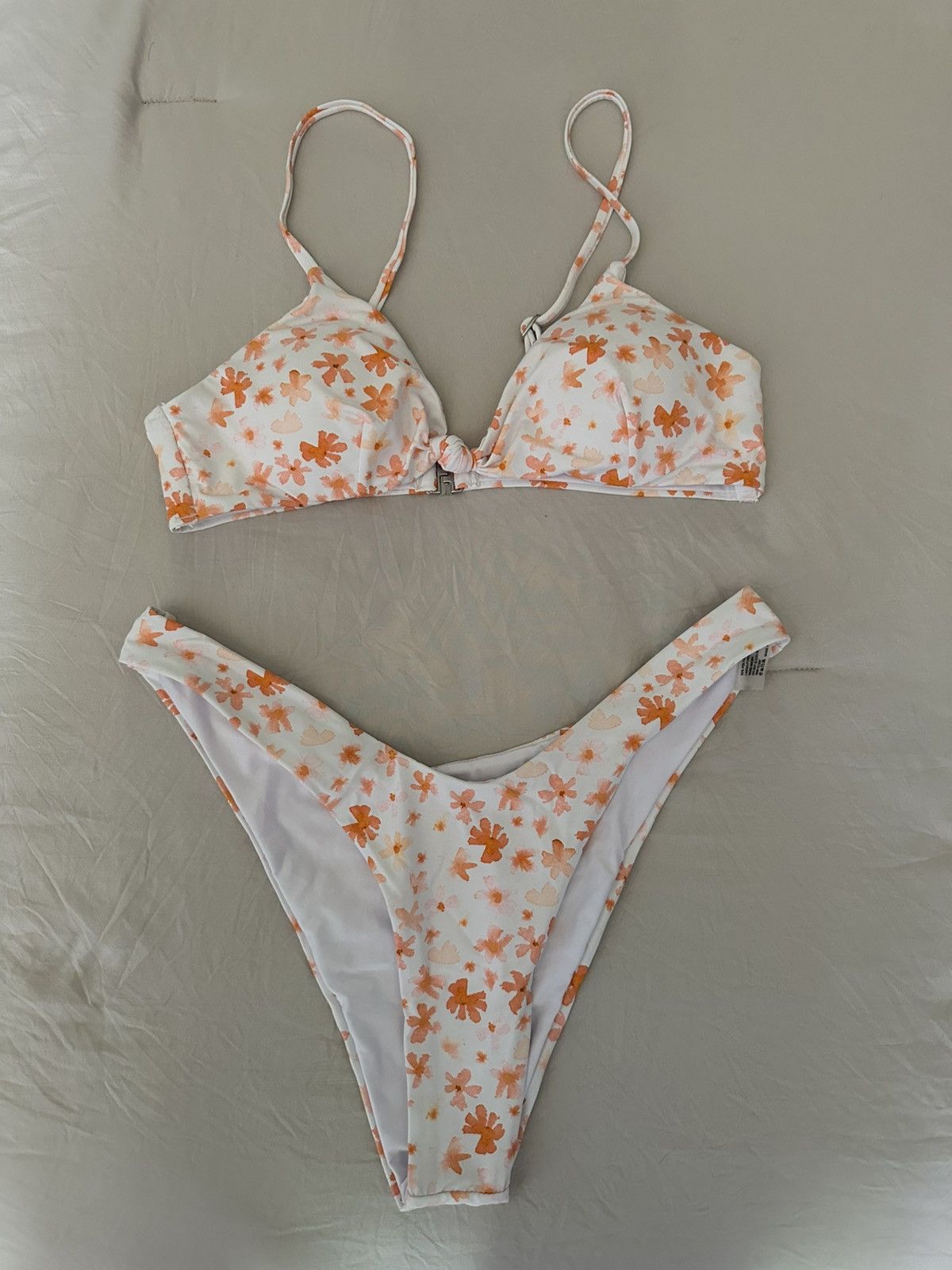 Other Greybandit pink and orange flower pattern bikini set Size M / US 6-8 / IT 42-44 - 2 Thumbnail