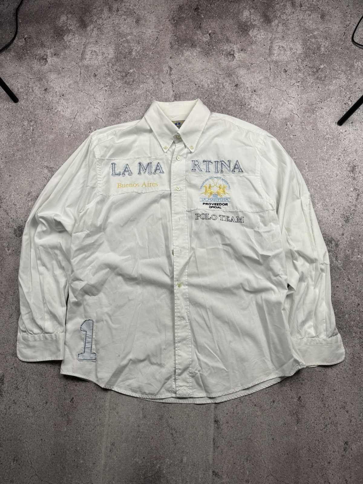 La Martina 🇦🇷 Vintage 90s La Martina Argentina shirt Y2K Rare retro Hype Size US XL / EU 56 / 4 - 2 Thumbnail