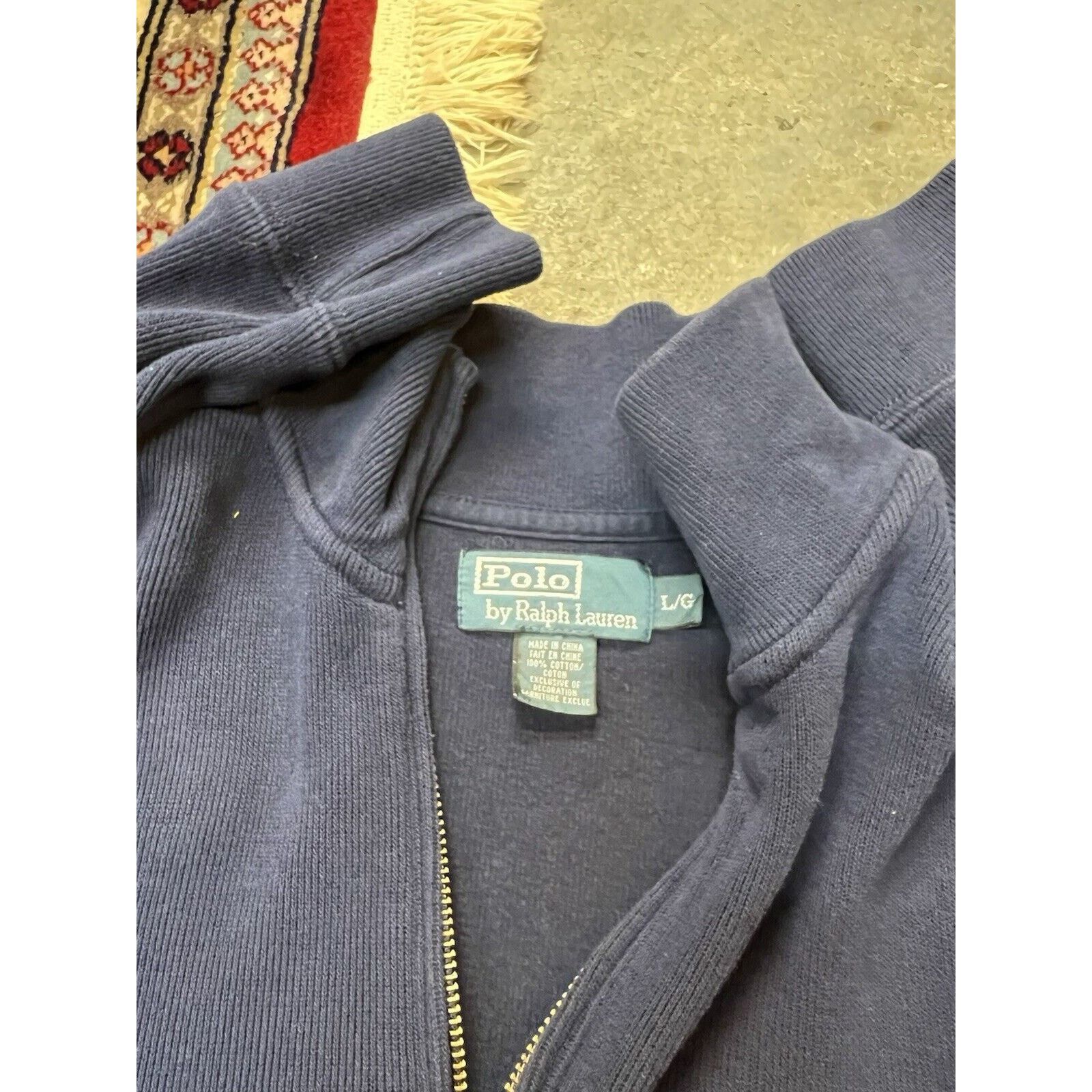 Ralph Lauren Polo Ralph Lauren Sweater Blue 1/4 Zip Pull Over Mens Size L Size US L / EU 52-54 / 3 - 4 Thumbnail