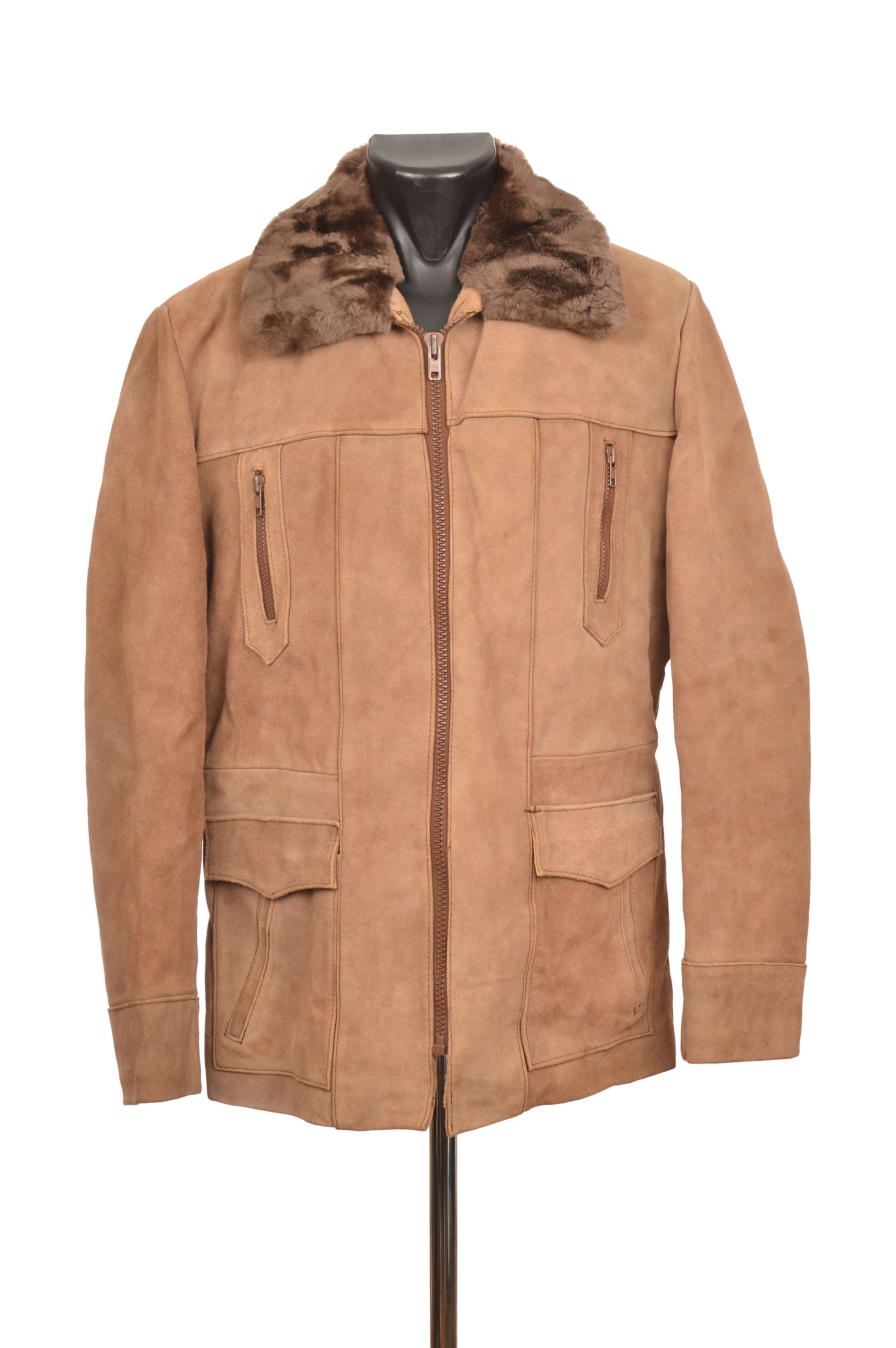 C&A C&A Vintage Shearling Leather Jacket Short Coat Size US XL / EU 56 / 4 - 1 Thumbnail