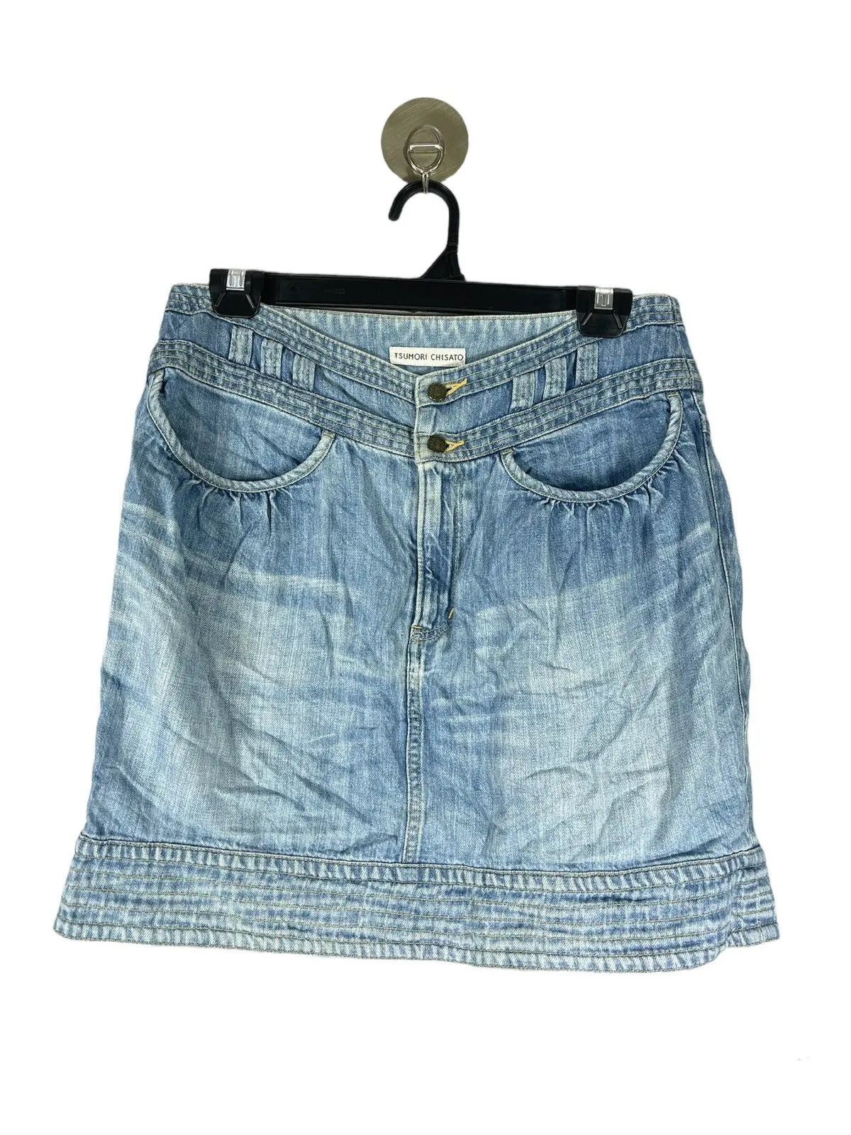 Issey Miyake × Tsumori Chisato × Vintage Vintage TSUMORI CHISATO By ISSEY MIYAKE Denim Skirt Size 29" - 1 Thumbnail