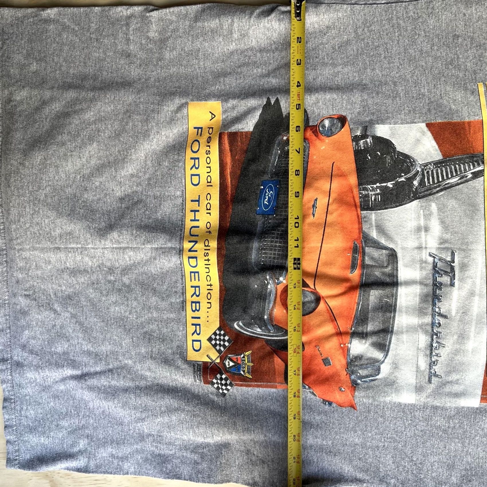 Ford Ford Thunderbird Racing Shirt Mens XL Gray Car Graphic M&O Knits Tee T-Shirt Size US XL / EU 56 / 4 - 7 Thumbnail