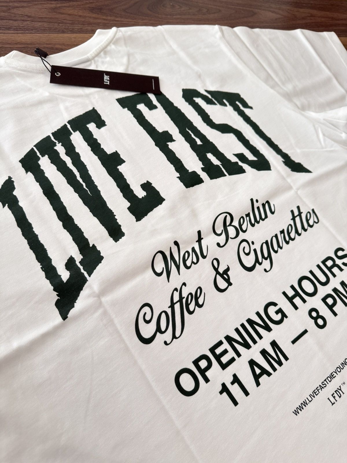 LFDY LFDY LiveFast Espresso and Cigarettes Green Tshirt Tee Size US M / EU 48-50 / 2 - 2 Thumbnail