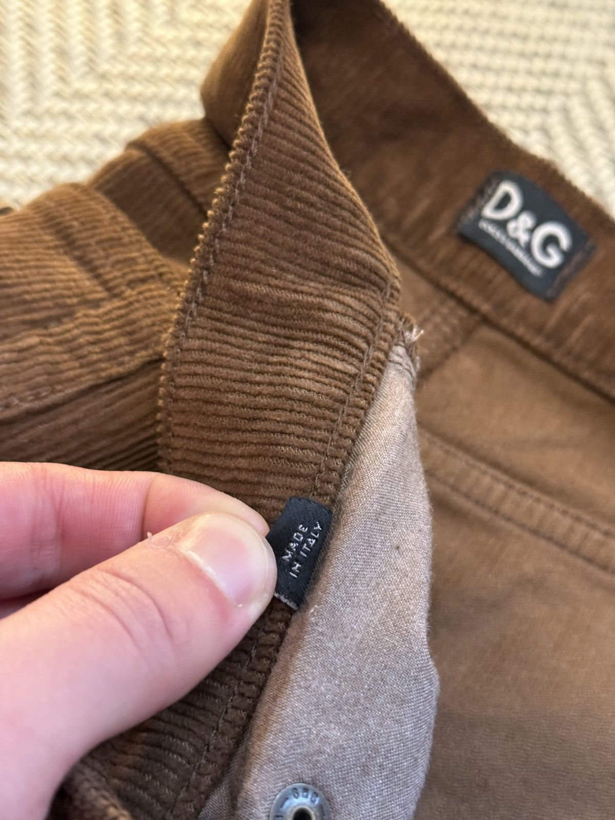 Dolce & Gabbana Dolce & Gabbana Brown Corduroy Buckle-Back Bootcut Trousers Size 25" / US 0 / IT 36 - 5 Thumbnail