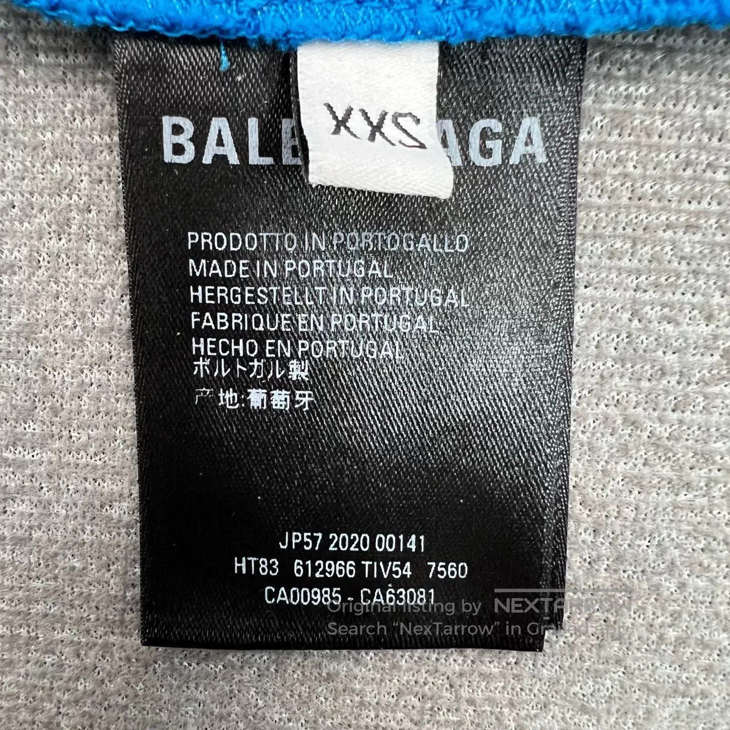 Balenciaga Balenciaga Blue Logo Print T-Shirt. Size XXS / US 00 / IT 34 - 5 Thumbnail