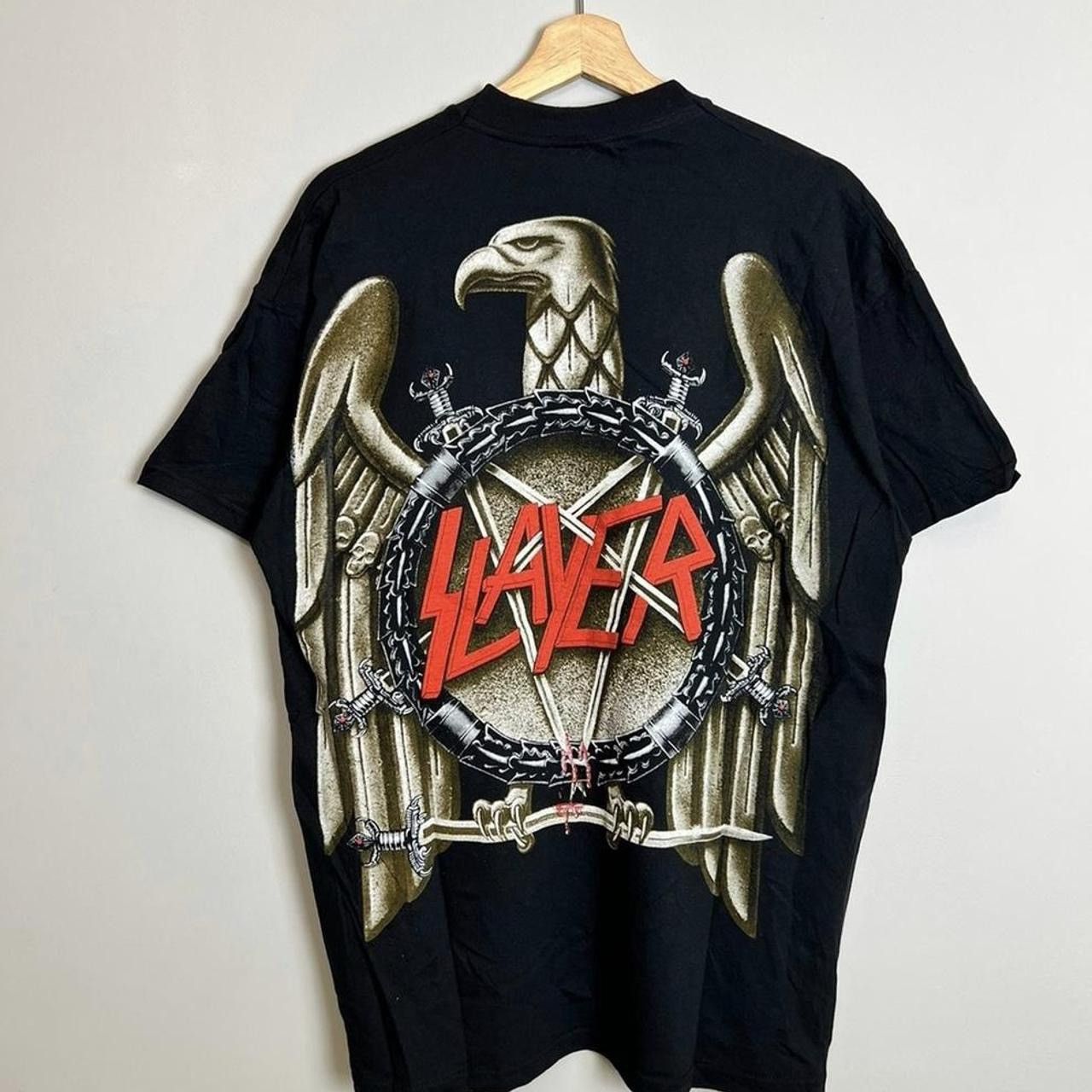 Band Tees Rare 90s Slayer Divine Vintage Metal Band Tee Grail Hyp Tour Size US XL / EU 56 / 4 - 2 Thumbnail