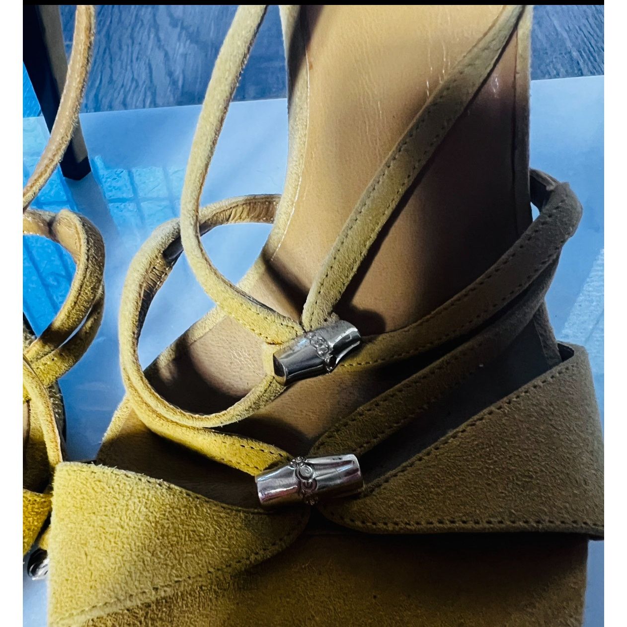 Gucci New Gucci Milady mustard yellow suede bamboo heels Sz 10 Size US 10 / IT 40 - 10 Thumbnail