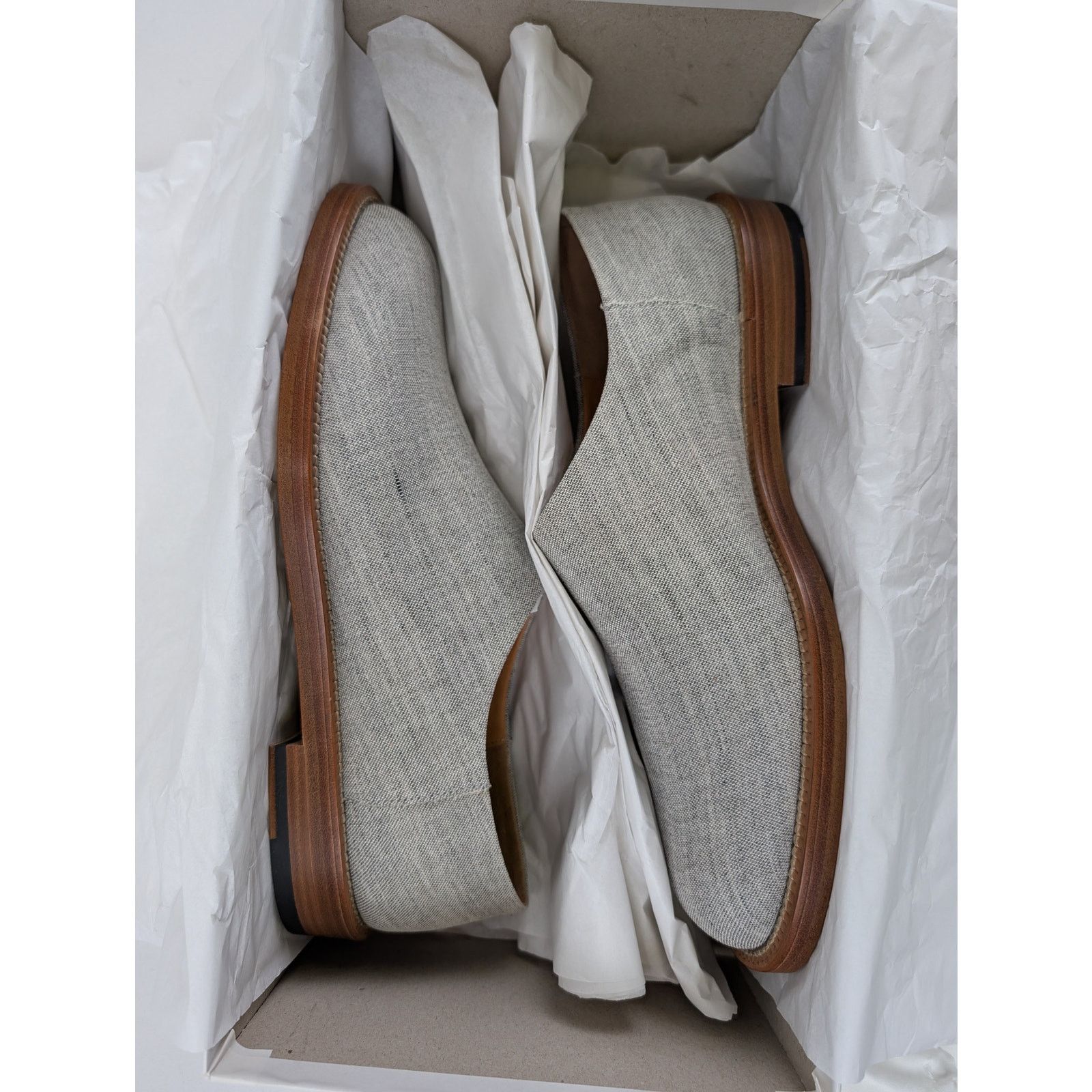 Maison Margiela o1rshd1 Laceless Canvas Derby Shoe Boots in Grey Size US 8 / EU 41 - 13 Thumbnail