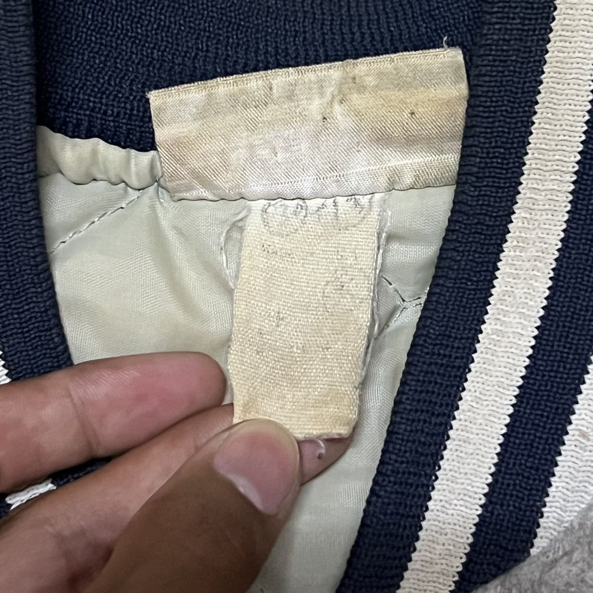 Japanese Brand Vintage HR Market Distressed Varsity Jacket Size US S / EU 44-46 / 1 - 7 Thumbnail
