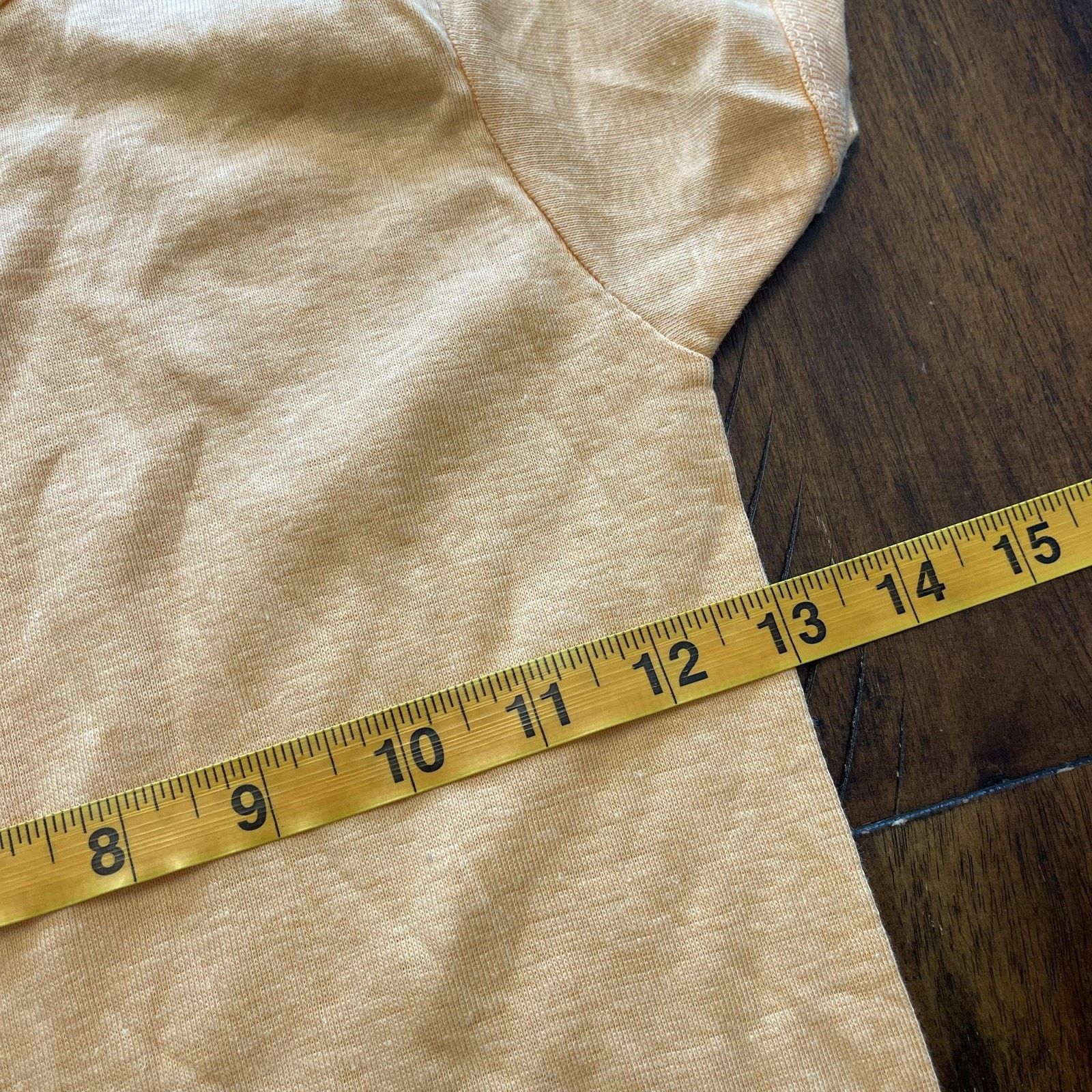 Vintage Permanent Press Shirt Womens M Peach Orange Soft Crewneck Size M / US 6-8 / IT 42-44 - 6 Thumbnail