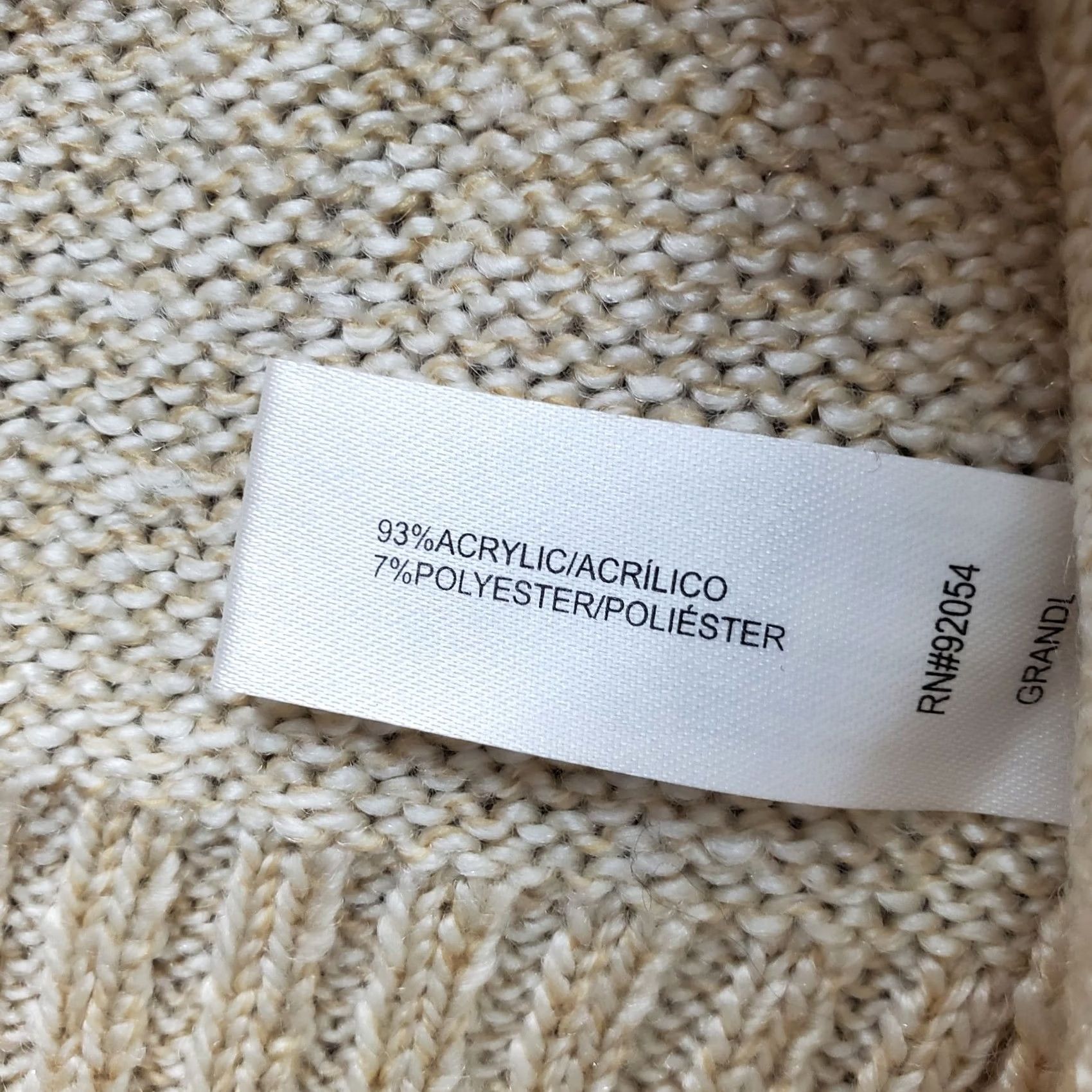 Vintage Carolyn Taylor Sweater Womens XL Multi Cable Knit Raglan Sleeve Button Shoulder Size XL / US 12-14 / IT 48-50 - 7 Thumbnail