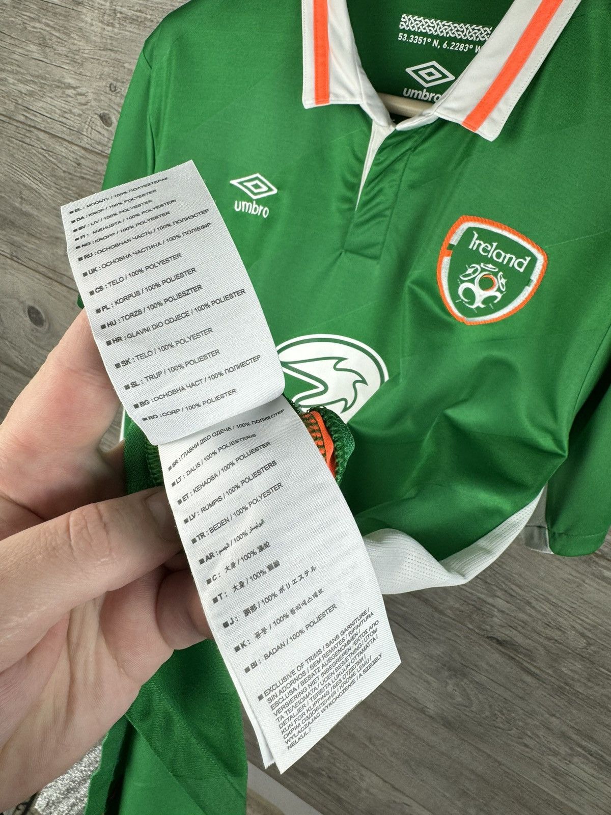 Umbro Ireland soccer jersey size XXL