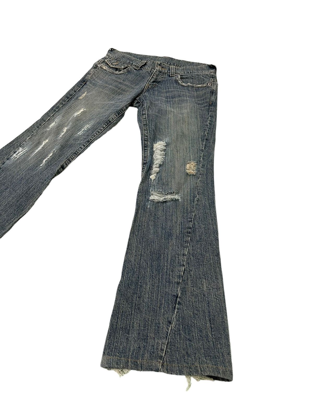 Tornado Mart Flare Jeans Tornado Mart Distress Low Rise Boot Cut 6🟦5 Size US 30 / EU 46 - 3 Thumbnail