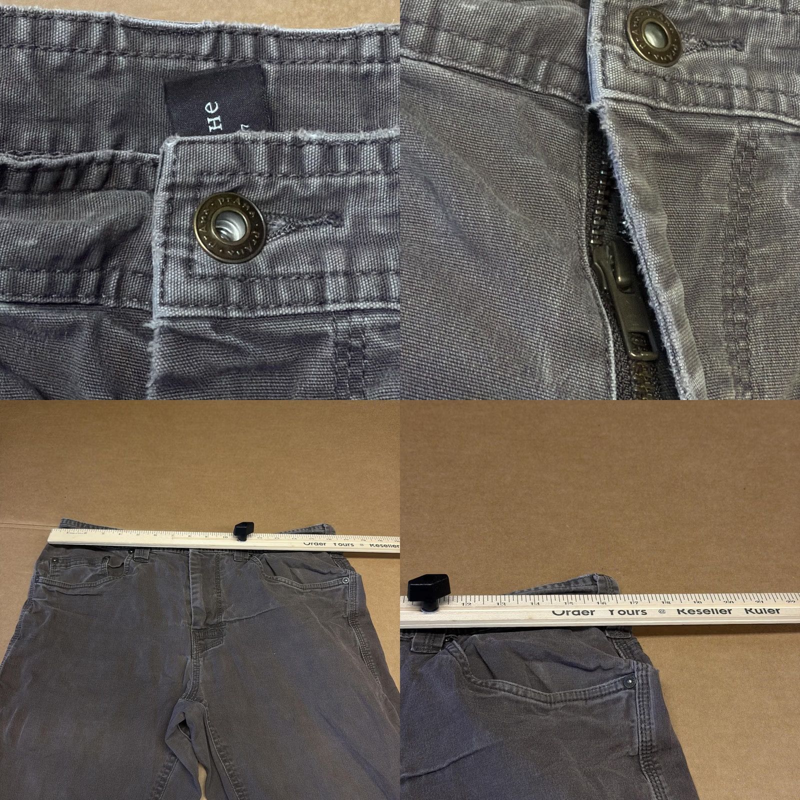 Prana prAna Mens Pants 33x32 Gray Breathe Canvas Carpenter Relaxed Straight Casual Pants Size US 33 - 8 Thumbnail