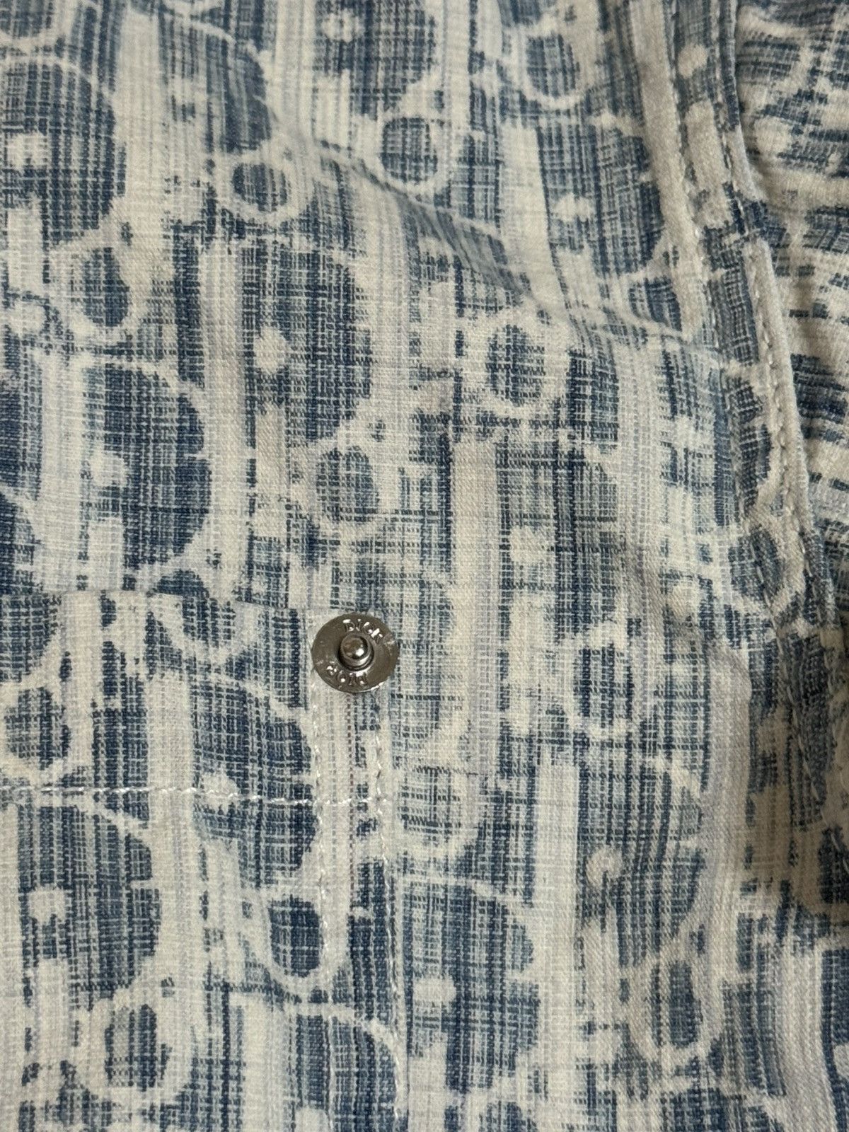 Dior 🔥2400$ Dior Oblique Kasuri Monogram Cotton Denim Overshirt Size US M / EU 48-50 / 2 - 9 Thumbnail