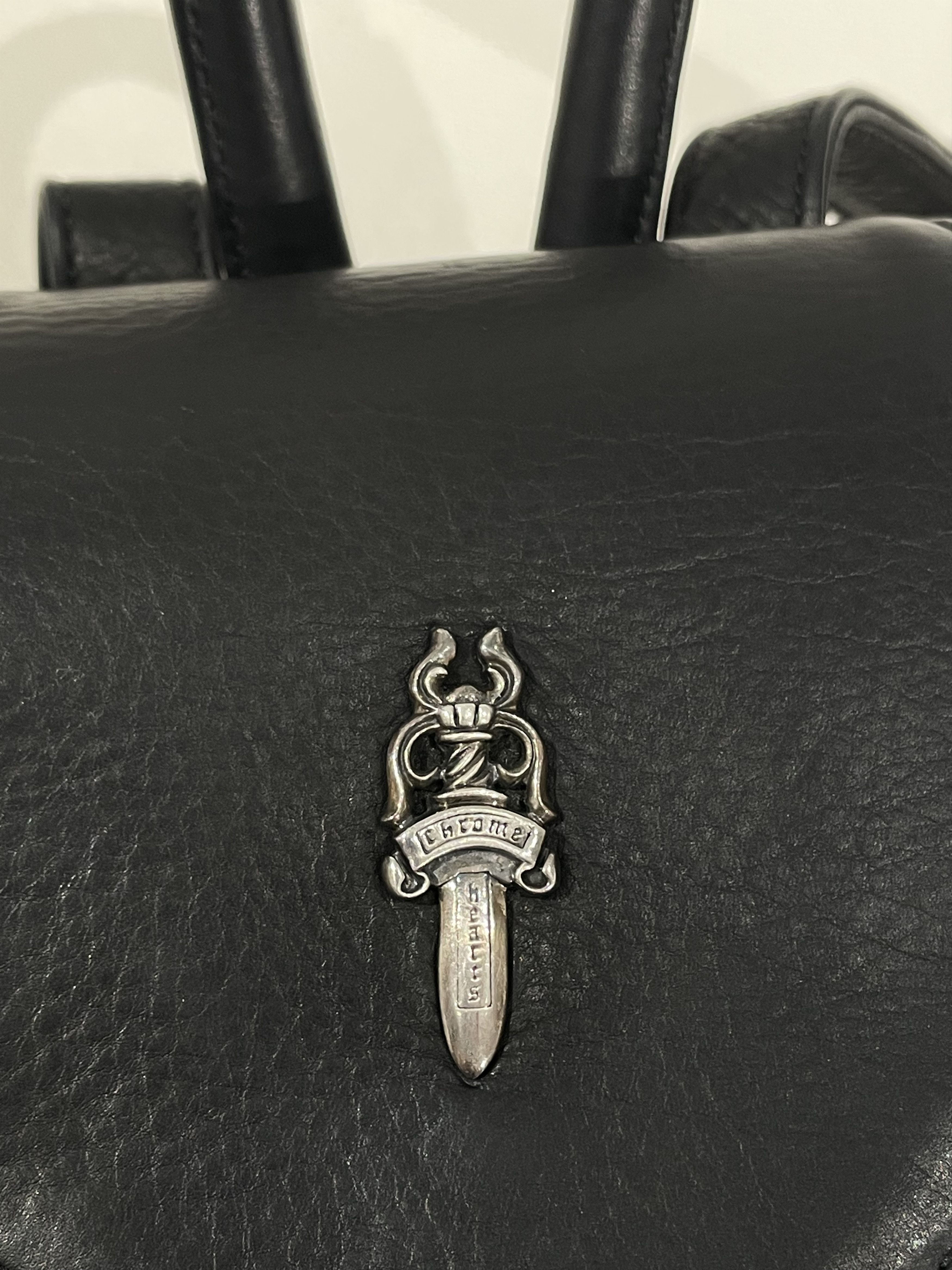Chrome Hearts Chrome Hearts Silver Dagger Suede Black Bucket Backpack Size ONE SIZE - 6 Thumbnail