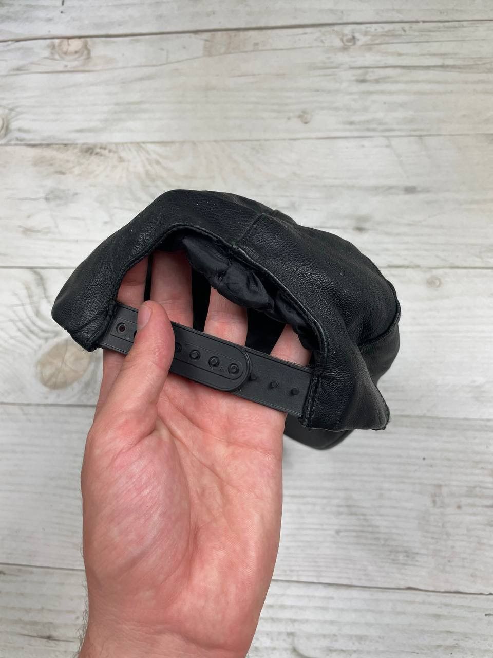 Vintage Vintage BMW Leather Cap 90s Racing NASCAR Size ONE SIZE - 6 Thumbnail