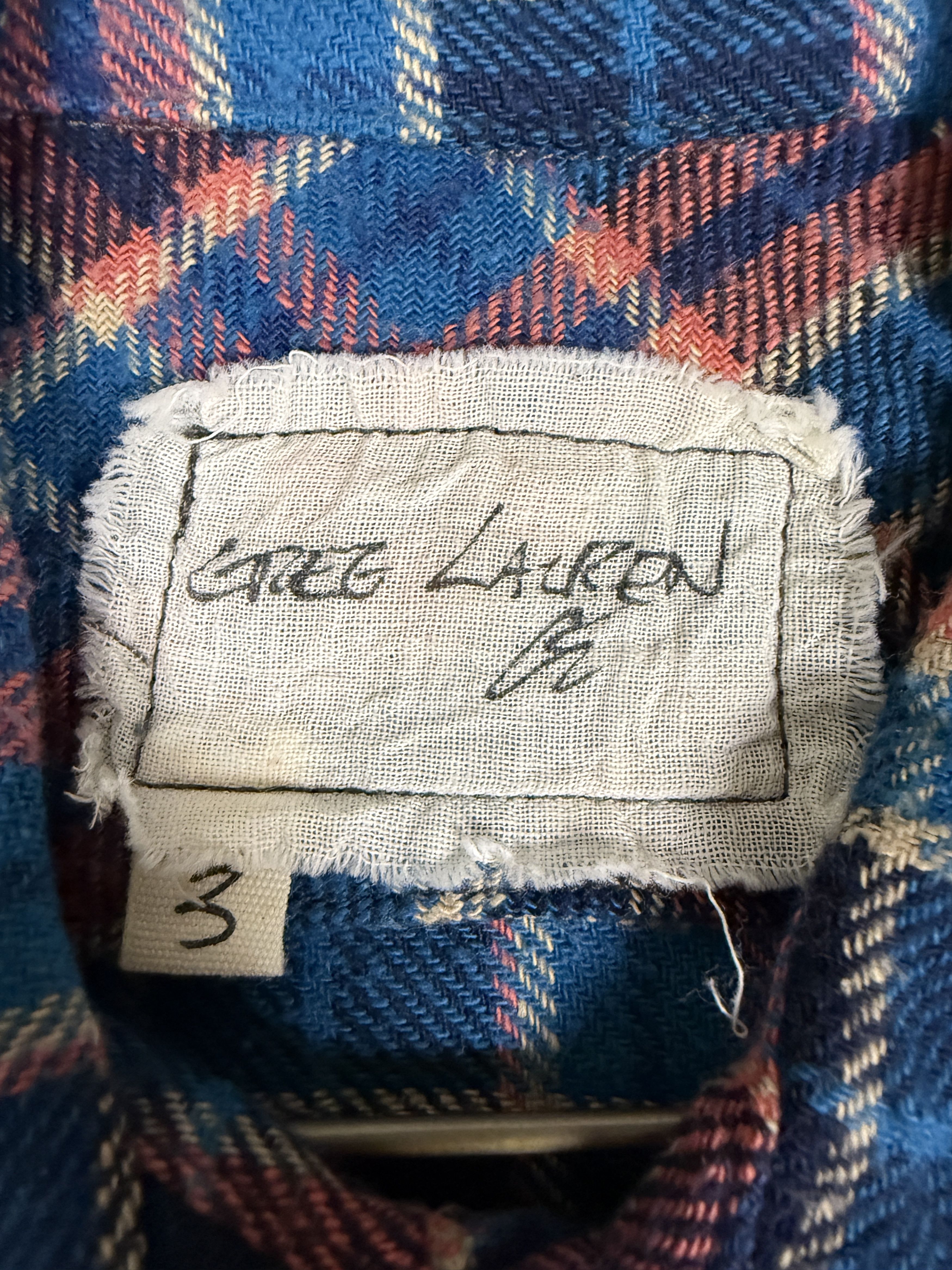 Greg Lauren $795 Greg Lauren Plaid Short Sleeve Shirt Size US L / EU 52-54 / 3 - 6 Thumbnail