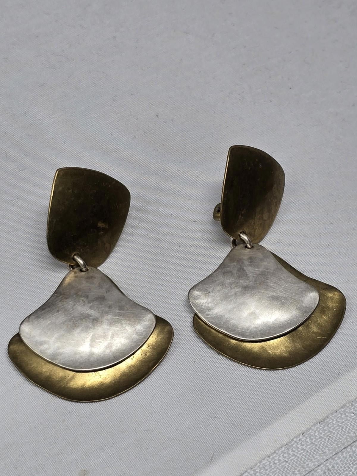 Other Vintage Marjorie Baer SF Mix Textured Metal Dangle Clip Size ONE SIZE - 1 Thumbnail