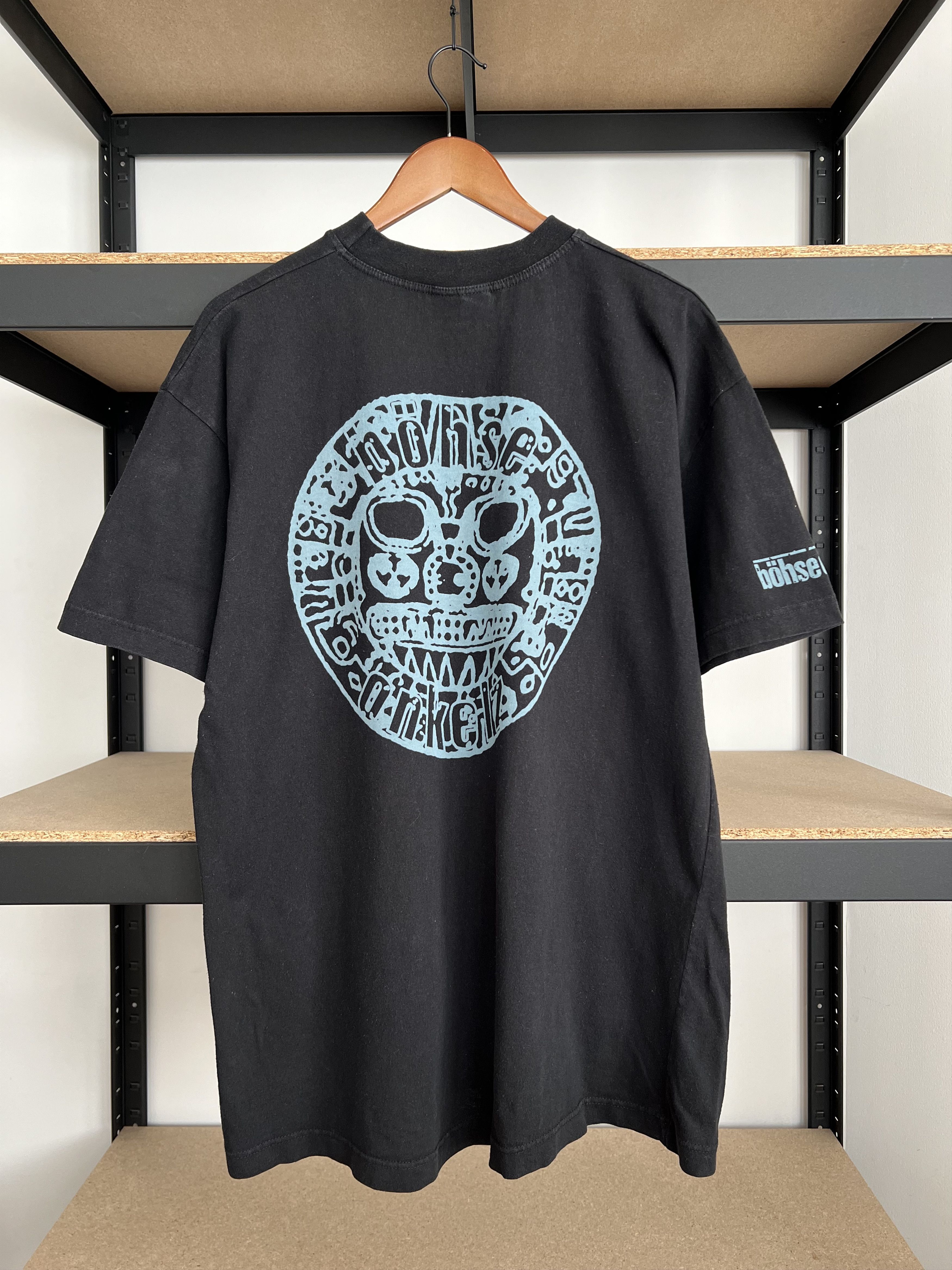 Band Tees Vintage 90s Bohse Onkelz Black T-shirt Size US XL / EU 56 / 4 - 2 Thumbnail