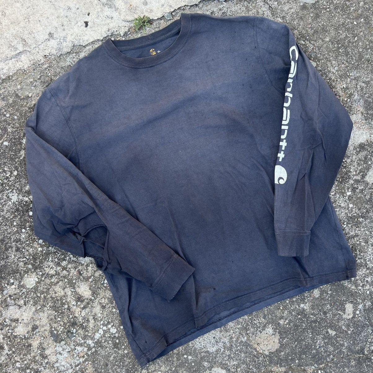 Carhartt × Vintage Carhartt T shirt Vintage y2k Longsleeve Thrashed Size US XL / EU 56 / 4 - 2 Thumbnail