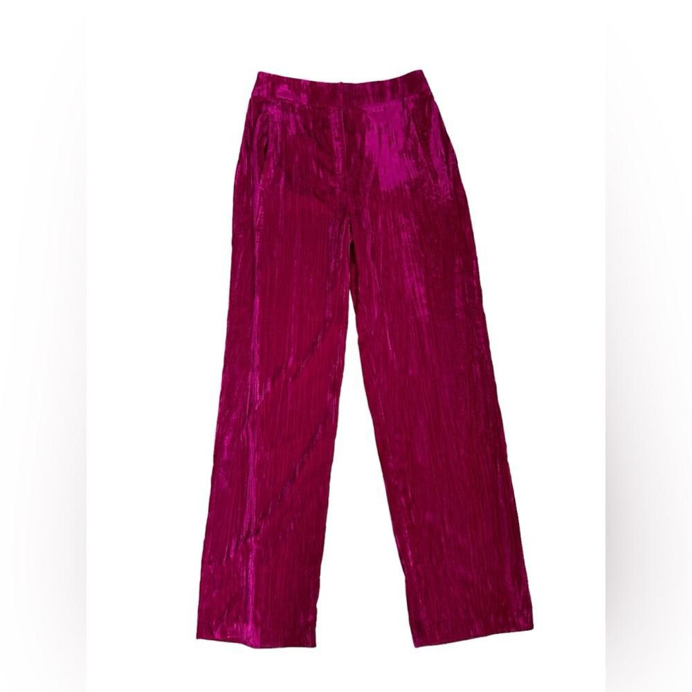 Topshop Topshop l Pink Crinkled Velvet Pant Suit Size 2/4 Size S / US 4 / IT 40 - 6 Thumbnail