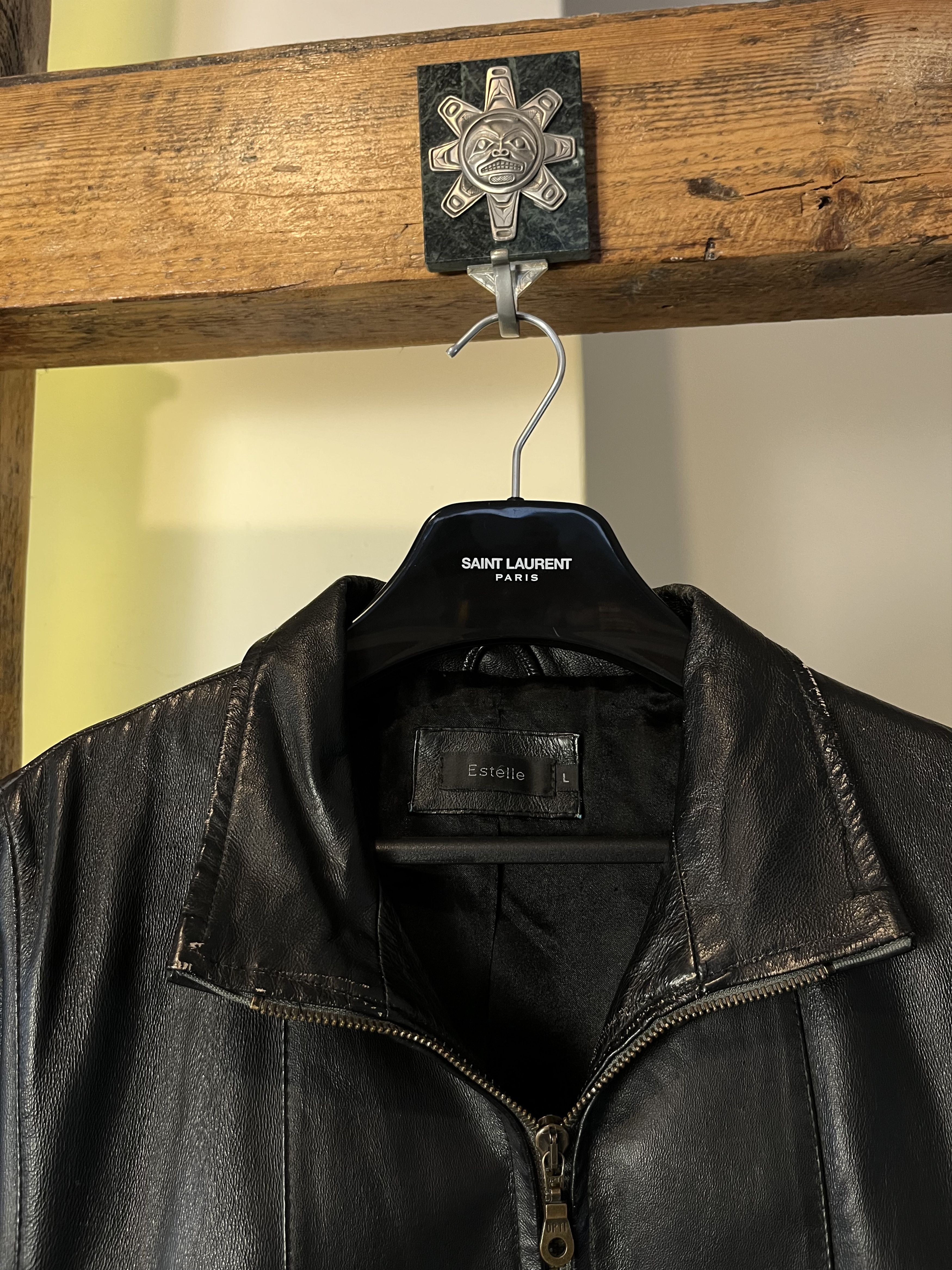 Genuine Leather × Japanese Brand × Vintage Y2K Genuine Long Leather Coat Matrix Space Cowboy Vibe Size US L / EU 52-54 / 3 - 3 Thumbnail