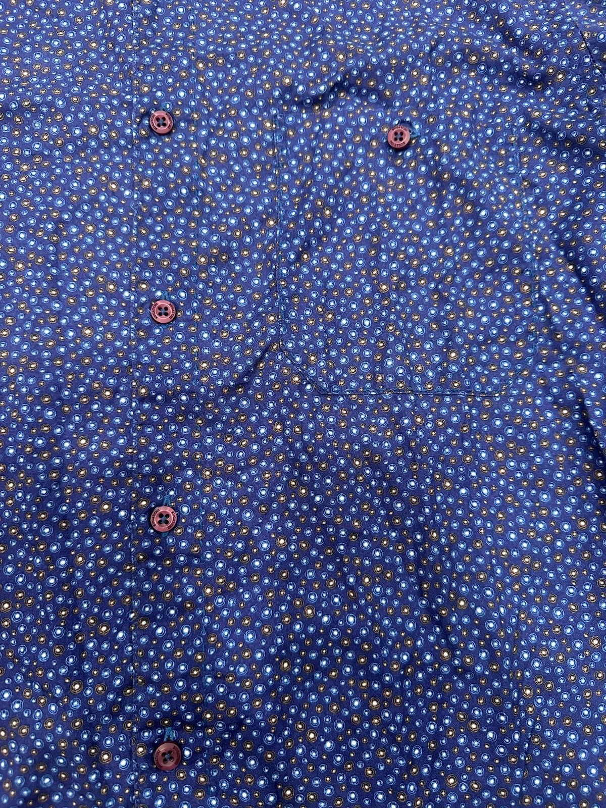 Issey Miyake Bugatchi Uomo Shirt Men Blue Ballon Size US M / EU 48-50 / 2 - 3 Thumbnail