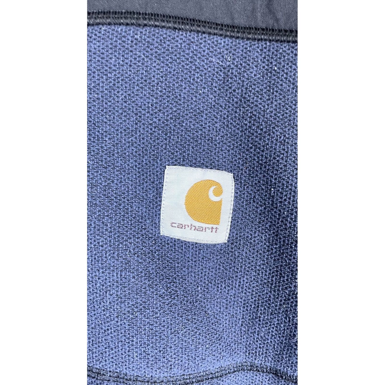 Carhartt Carhartt Jacket Mens Medium Blue 1/4 Zip Fleece Pullover Elbow Patches Workwear Shirt/Coat/Cozy Outdoor Size US M / EU 48-50 / 2 - 2 Thumbnail