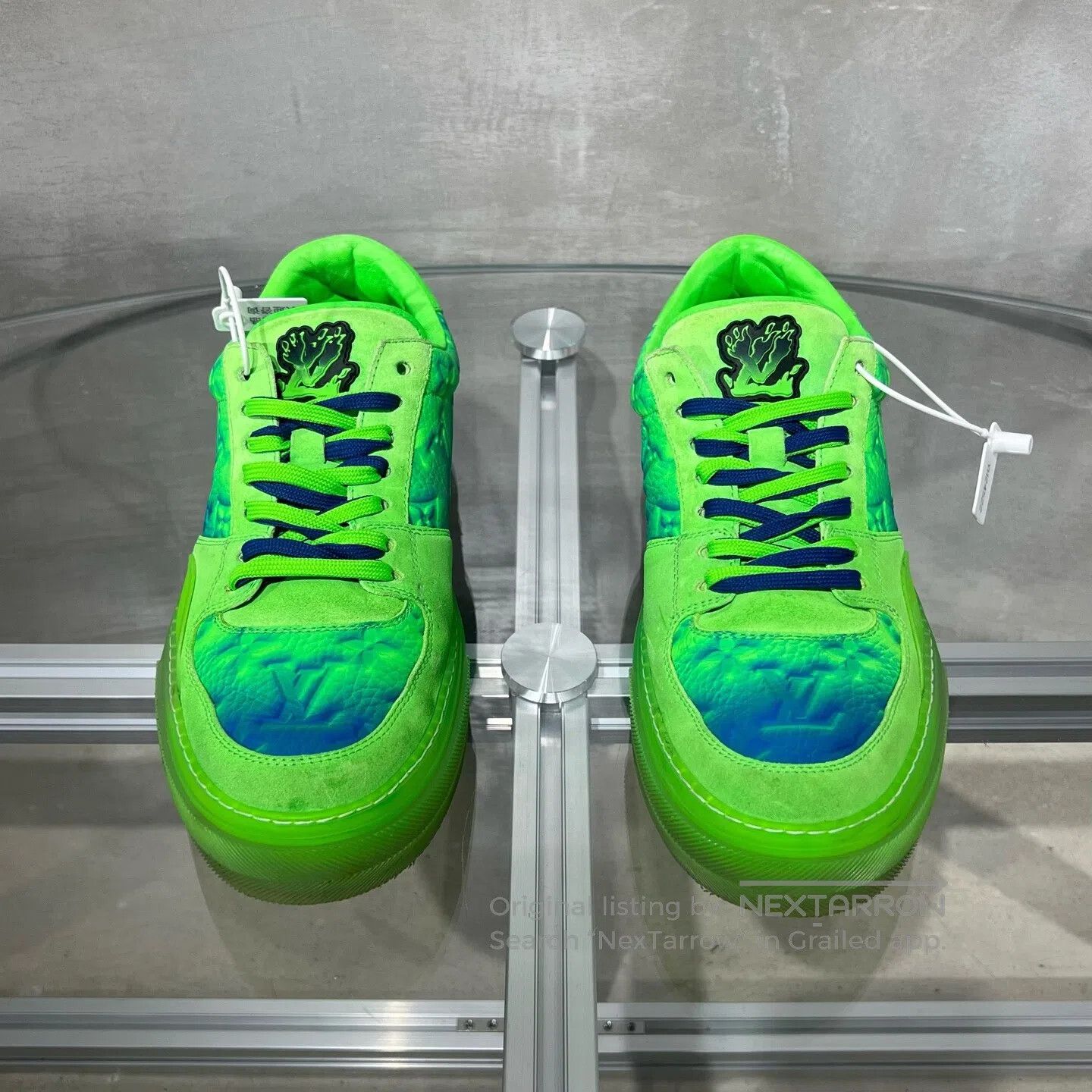 Louis Vuitton Louis Vuitton Ollie gradient fluorescent green board shoes Size US 10 / EU 43 - 2 Thumbnail